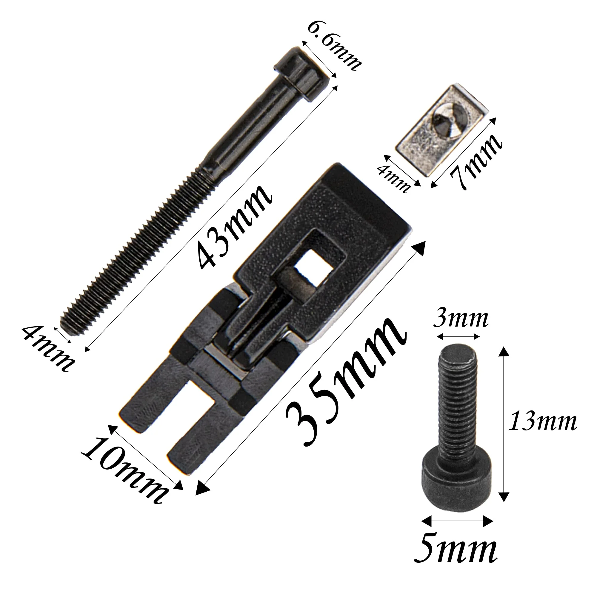 18Pcs Yootones Locking Systyem Locked Saddles Tremolo Bridge Saddle String Lock Insert Blocks Compatible with Floyd Rose Electric Guitar Bridge Saddle (Black) - Image 5