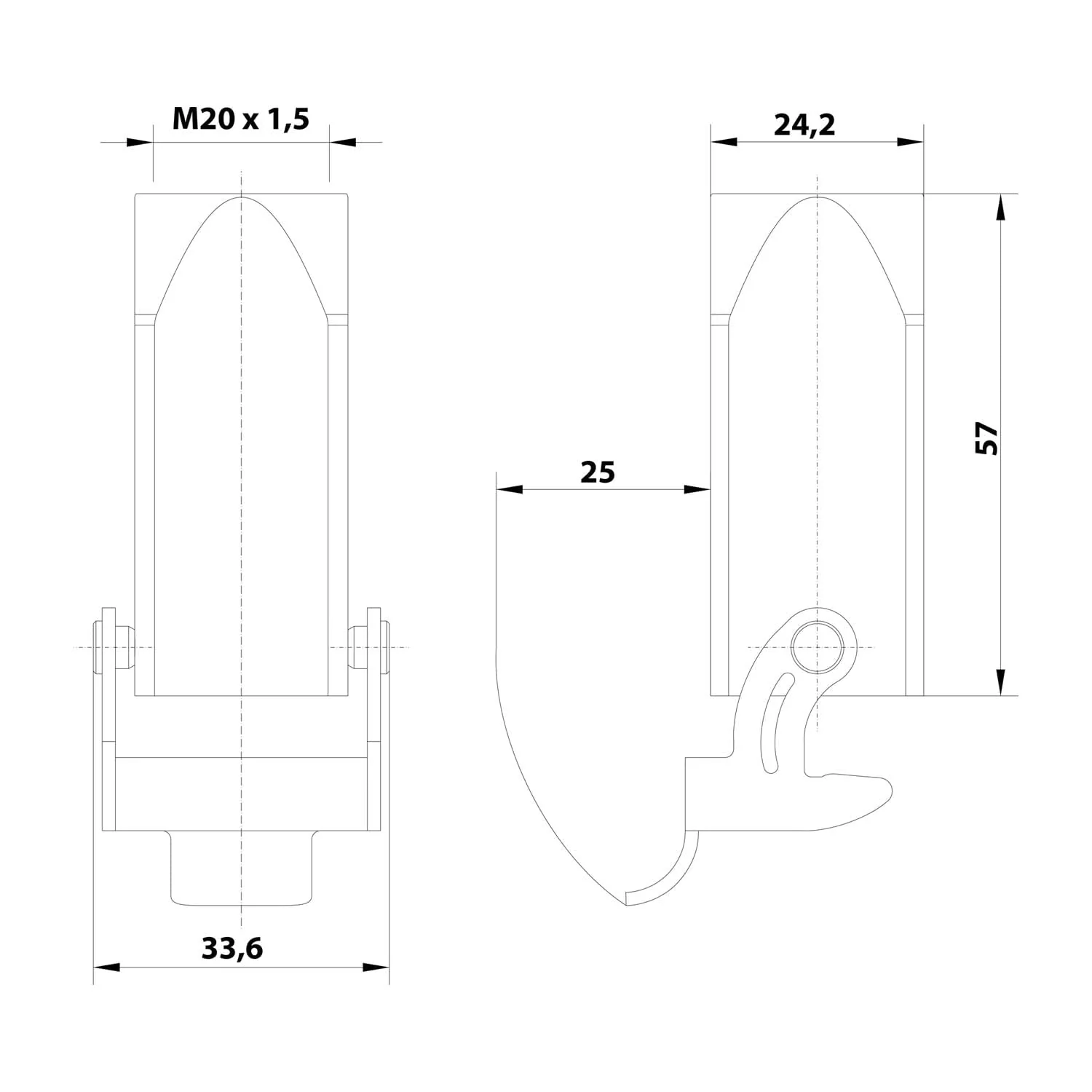 19200031750 Harting Han 3A Coupling Housing 1 x M20 Straight Cable Outlet with 1 Bracket - Image 5