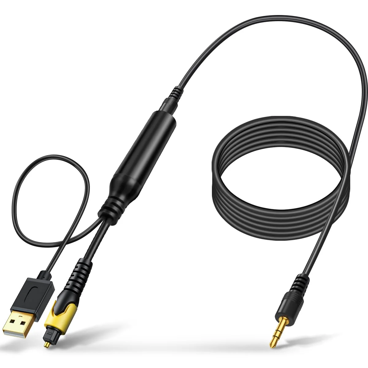 192KHz DAC Optical to 3.5mm Converter, Optical Audio Cable to AUX Cable Adapter, Optical to Aux Adapter Cord for PS4 HDTV DVD Set-top Boxes (Unidirectional from Optical to AUX Only) Medium - Image 7