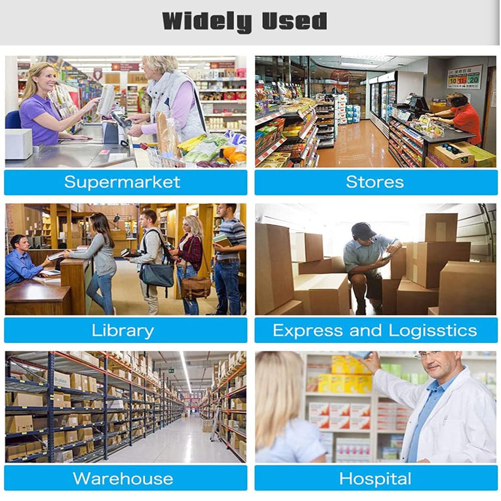 1D CCD 2.4G Wireless Bar Code Scanner Versatile 2 in 1 (Wireless+USB Wired), UNIDEEPLY Automatic Barcode Reader Scanner 196 Feet Indoor Transmission Distance, Scanning Gun for PC Computers, Black - Image 9