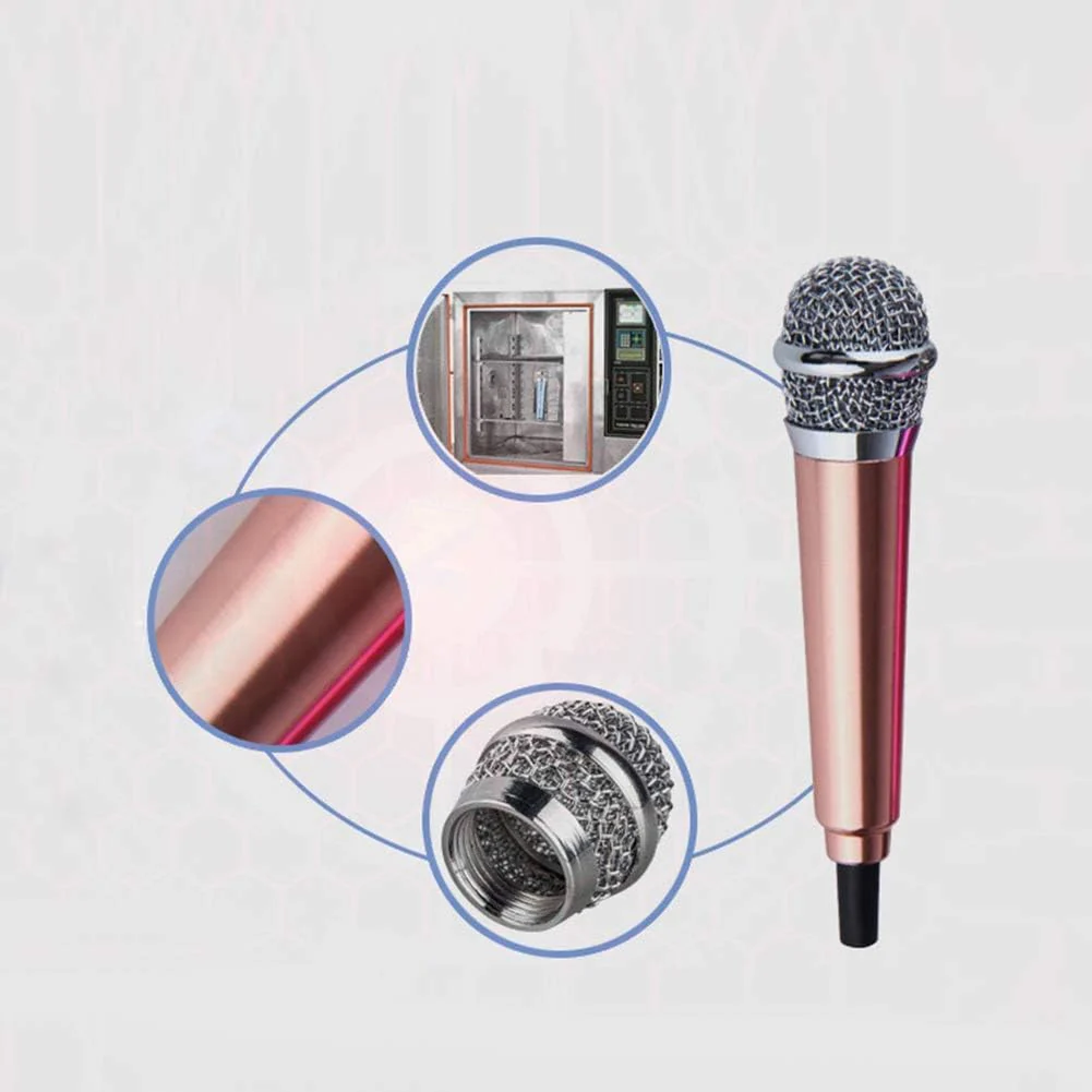 1Pc Silver Mini Singing Mic Equipment 3.5mm Condenser Microphone Phone Karaoke Mic with Stand Singing Mic Equipment Mini Handheld Microphone for Mobile Phone Laptop,Wireless Microphones and Systems - Image 7