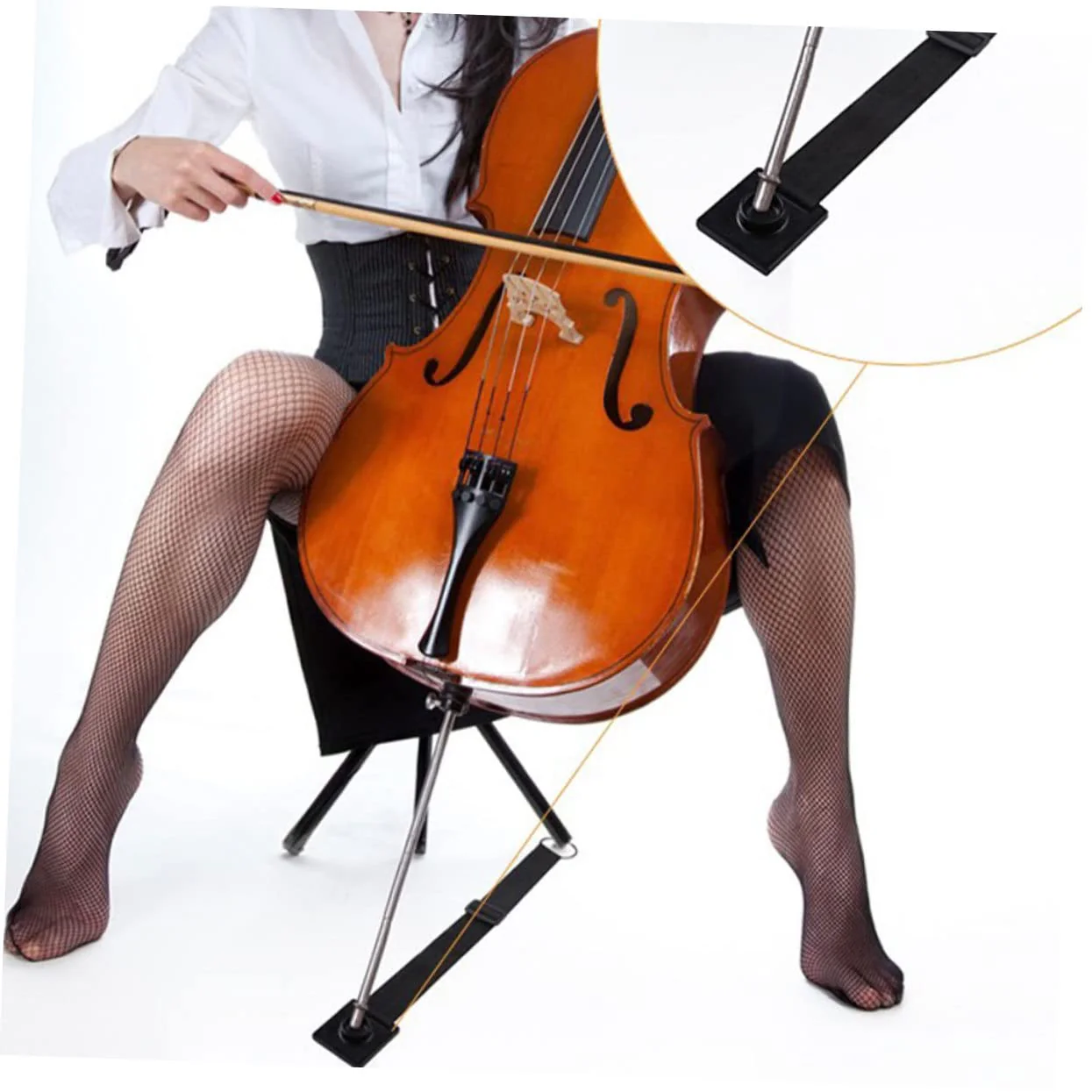 1pc Tail Post Support Rod Accessories for Instrument Endpin Accessory Stand Cello Tool Premium Cello Endpin Musical Instrument Accessory Rod Holder Stainless Steel Carbon Fiber - Image 4