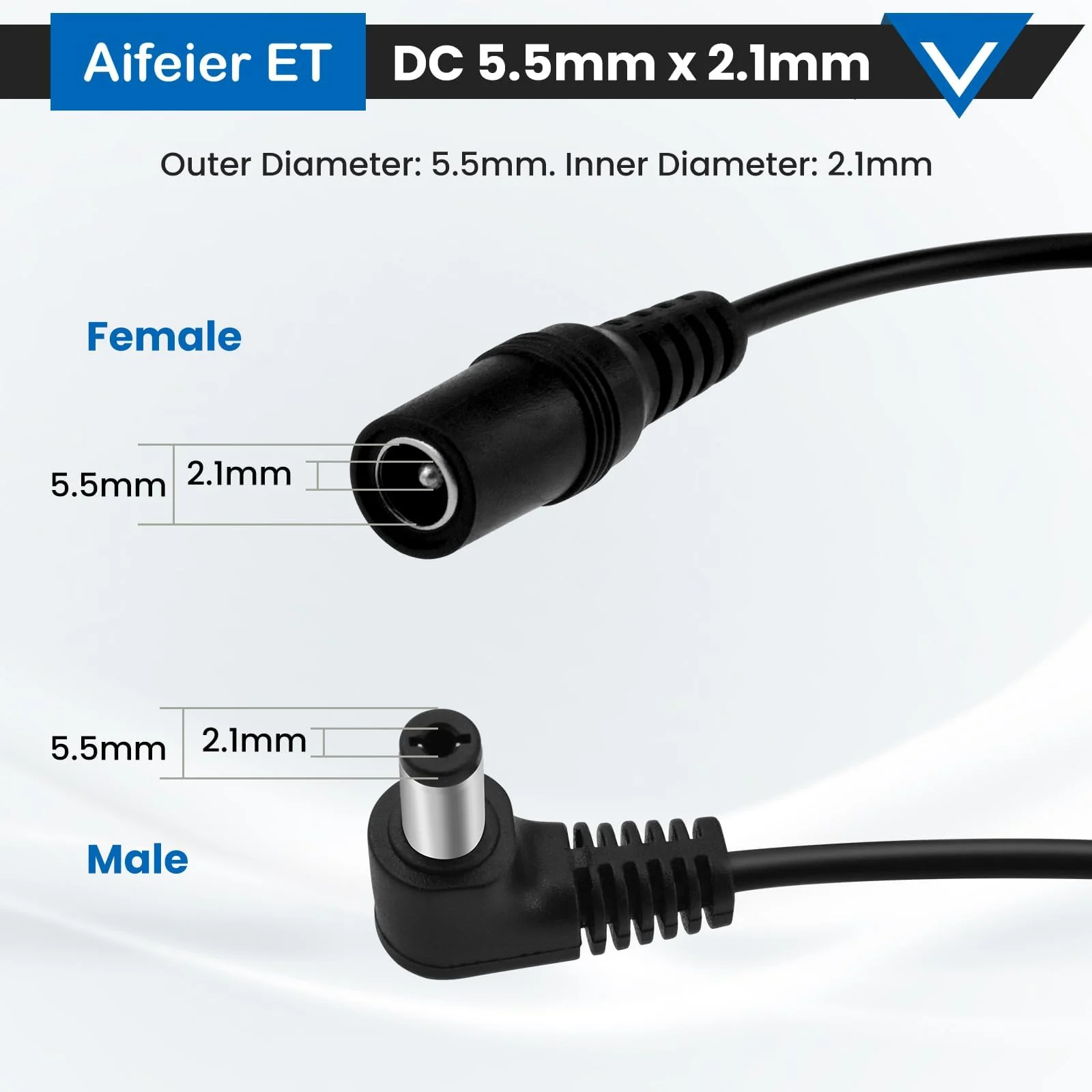 1Pcs 1 to 3 Cable Daisy Chain, 3 Ways Guitar Effect Pedal Power Supply Splitter Cable DC Multi-Plug Adapter for Guitar Pedal Power Supply Adapter (Black) Black - Image 3