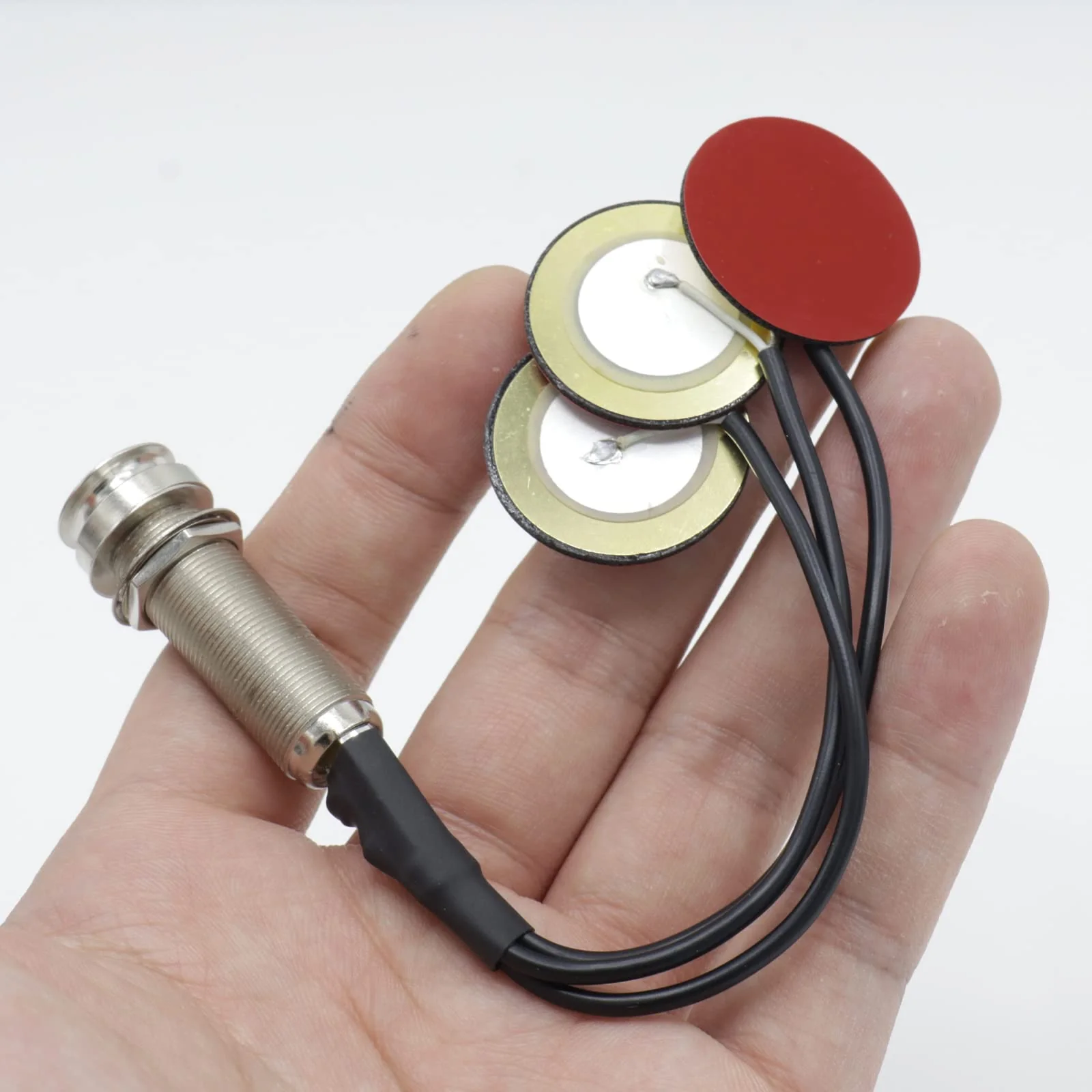 1pcs Piezo Pickup Transducer, 3in1 Microphone Contact Acoustic Preamp, 1/4 Inch Self-Adhesive Piezo Pickups Transducer for Kalimba Thumb Piano and Other Small Instruments - Image 6