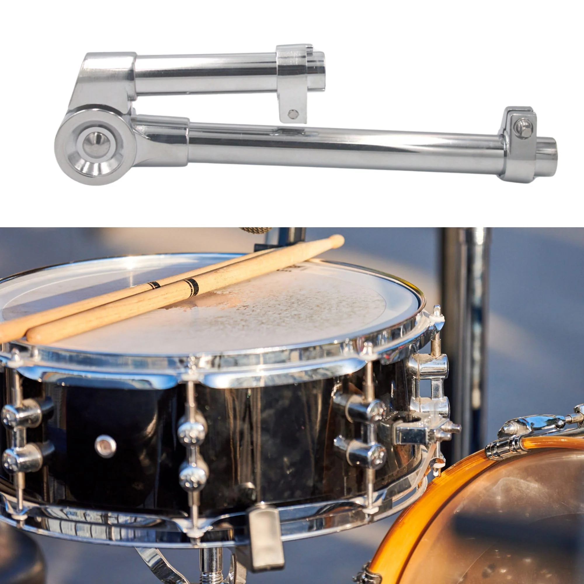 (1PCS) Single Tom Stand Mount Holder Percussion Clamp: Bass Drum Mounting Bracket - Hardware Parts Musical Instrument Replacement Accessory for Sound Drums (Size: 30x6x4 cm) - Image 8