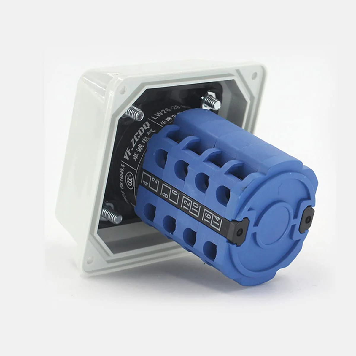 1Pcs Universal Changeover Selector Switch, with Waterproof Box, 3 Positions 16 Terminals, Power Transfer Switch, LW26-25/4 25A Motor Generators, Rotary Cam Selector 25A 16 Terminals - Image 4