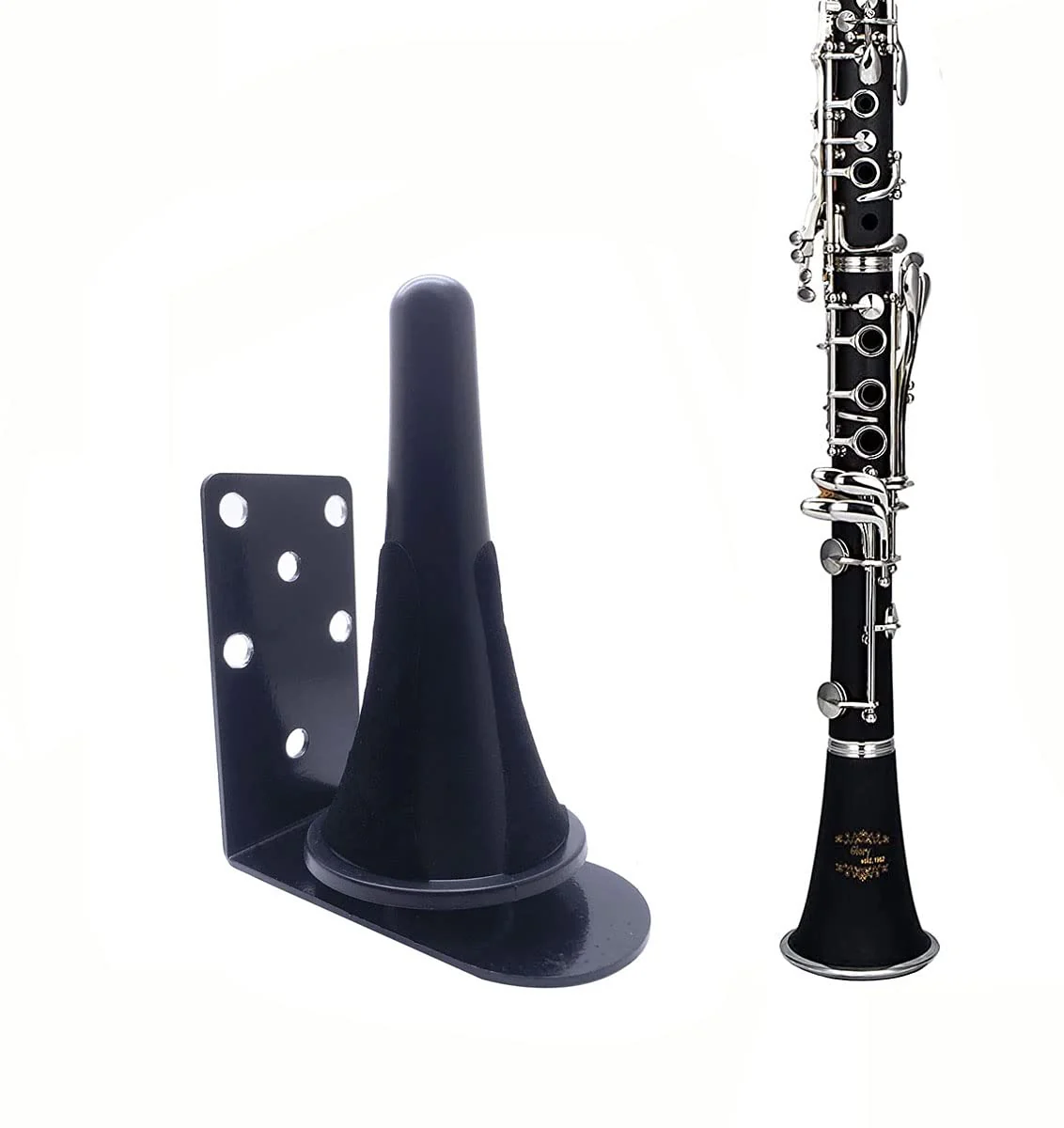 1Pcs Wall-mounted Clarinet Stand Holder Wind Instrument Accessory Home or Studio Wall Display - Image 4