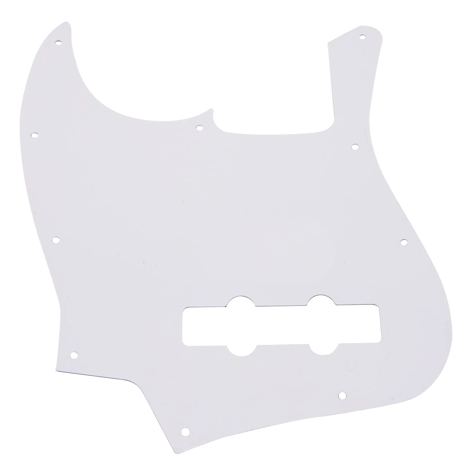 1Pcs Yootones 10 Hole Jazz Bass J Bass Pickguard Compatible with USA/Mexican Fender Jazz Bass (3Ply White Pearl) 3Ply White Pearl - Image 2