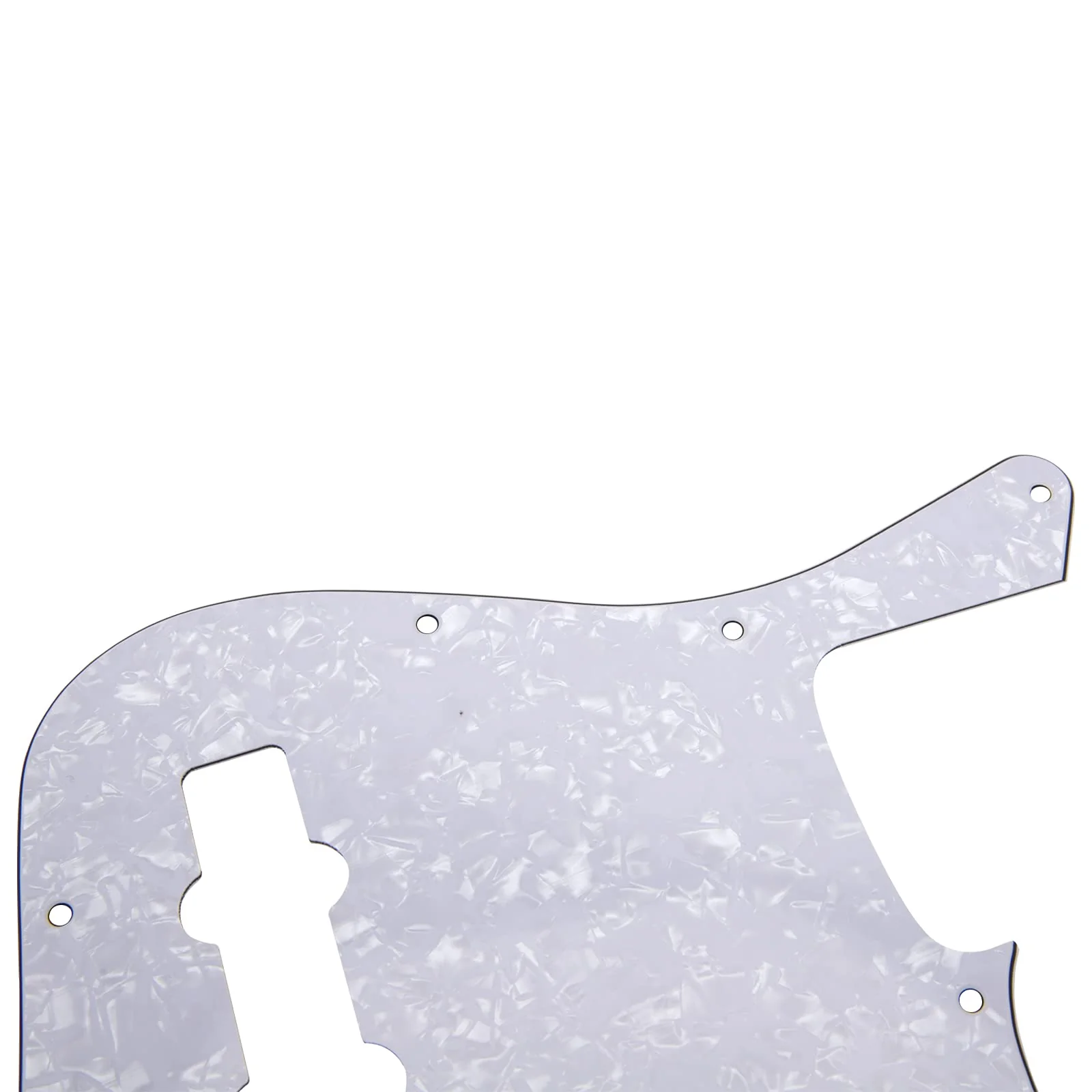 1Pcs Yootones 10 Hole Jazz Bass J Bass Pickguard Compatible with USA/Mexican Fender Jazz Bass (3Ply White Pearl) 3Ply White Pearl - Image 5