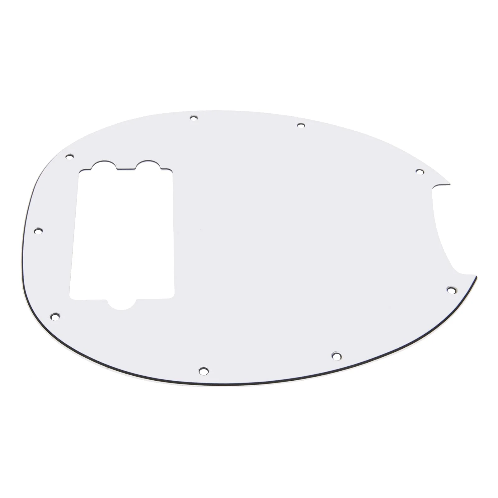 1Pcs Yootones 9 Hole Bass Electric Guitar Pickguard Compatible with MM StingRay 4 String Bass Guitar (3Ply White) 3Ply White - Image 4