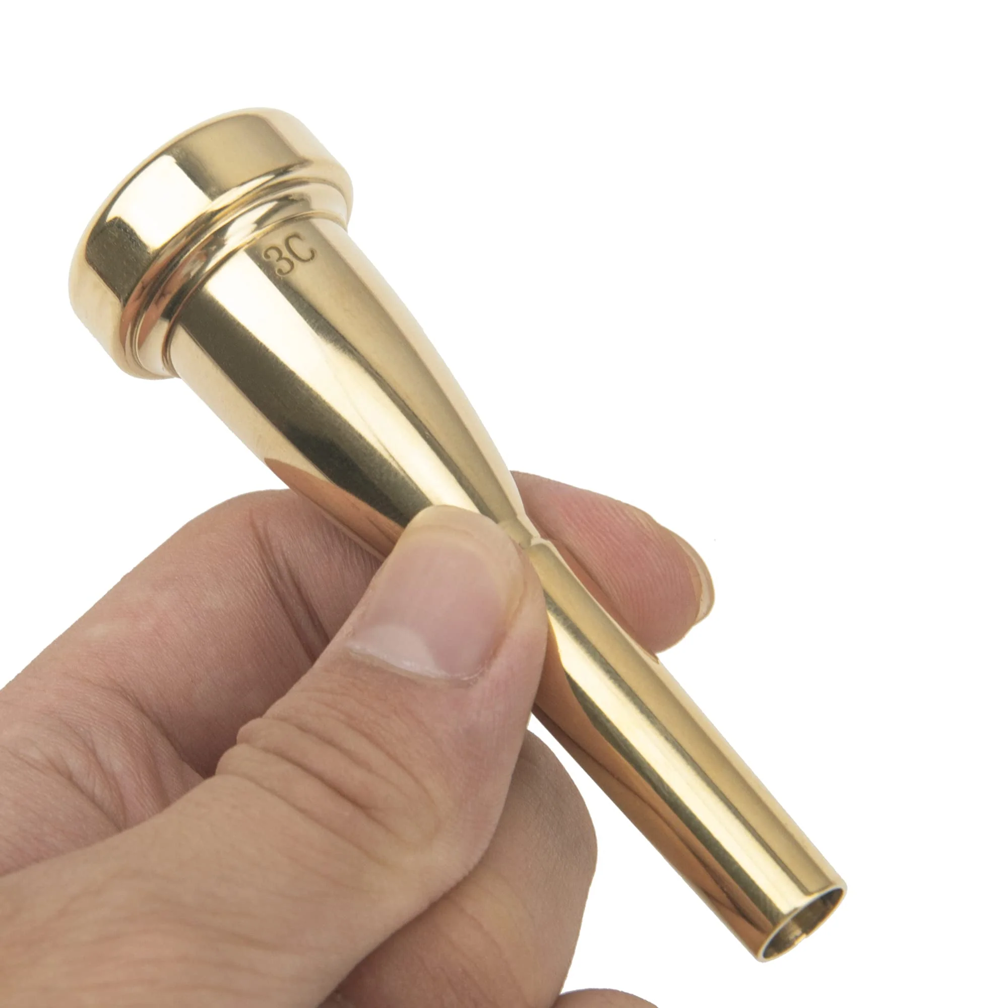 1Pcs Yootones Metal Gold Plated Trumpet Mouthpiece Compatible with Trumpet Accessories Parts (3C) 3C - Image 5