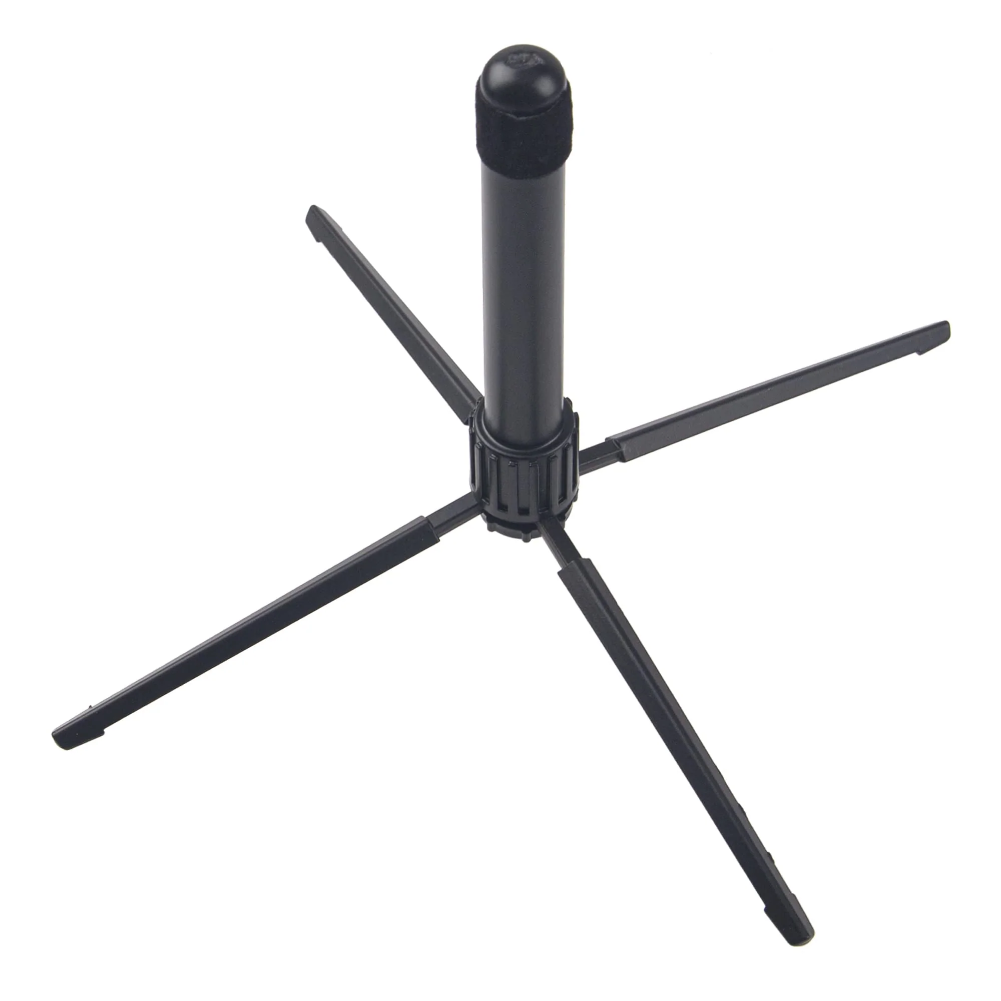 1Pcs Yootones Portable Flute Stand Holder Foldable Support 3-Leg Stand Compatible with Flute Wind Instrument Accessory (Black) - Image 4