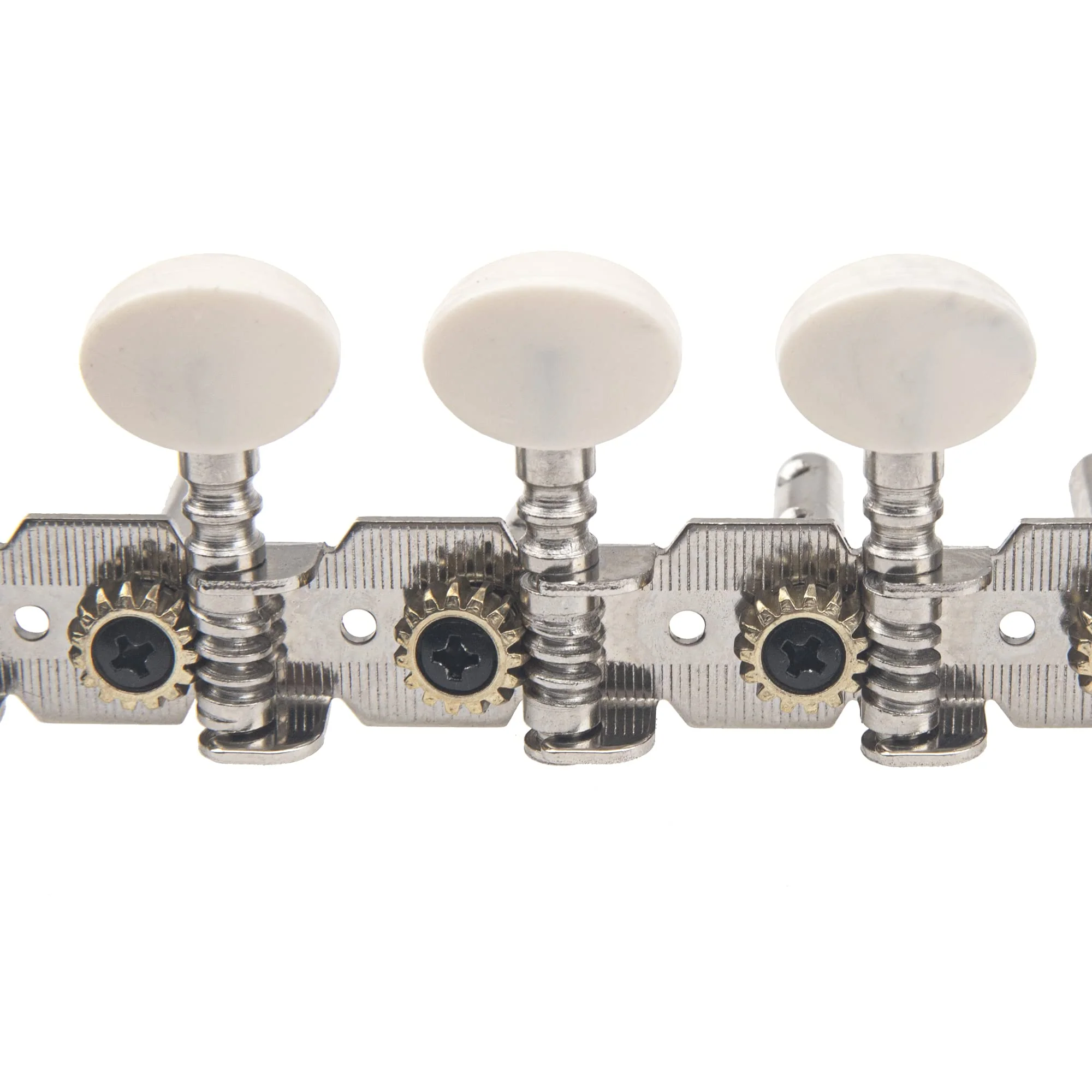 1Set Yootones 12 Strings Acoustic Guitar Tuning Pegs Machine Heads Single Hole Compatible with Acoustic Guitar Accessories (Silver) - Image 3