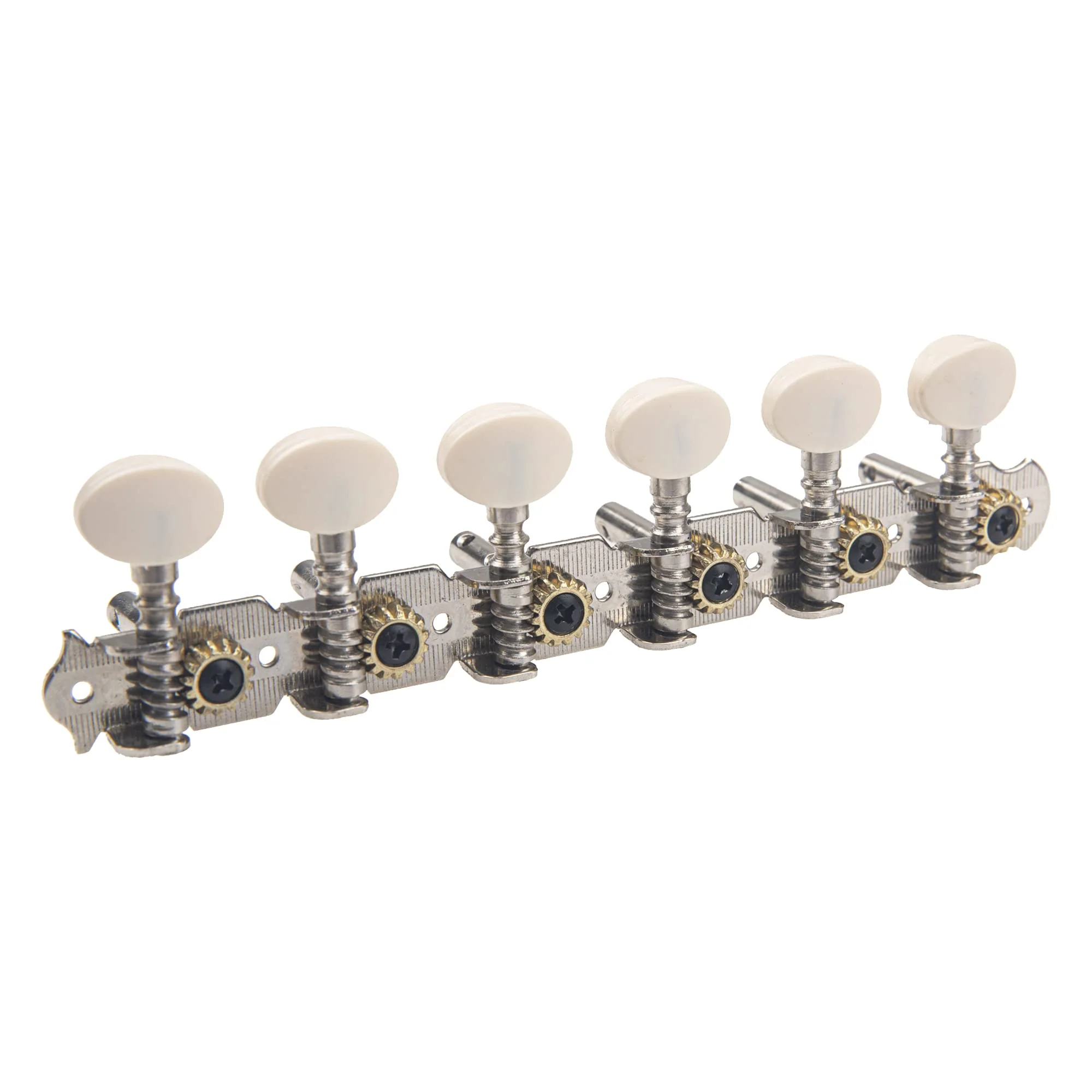 1Set Yootones 12 Strings Acoustic Guitar Tuning Pegs Machine Heads Single Hole Compatible with Acoustic Guitar Accessories (Silver) - Image 5