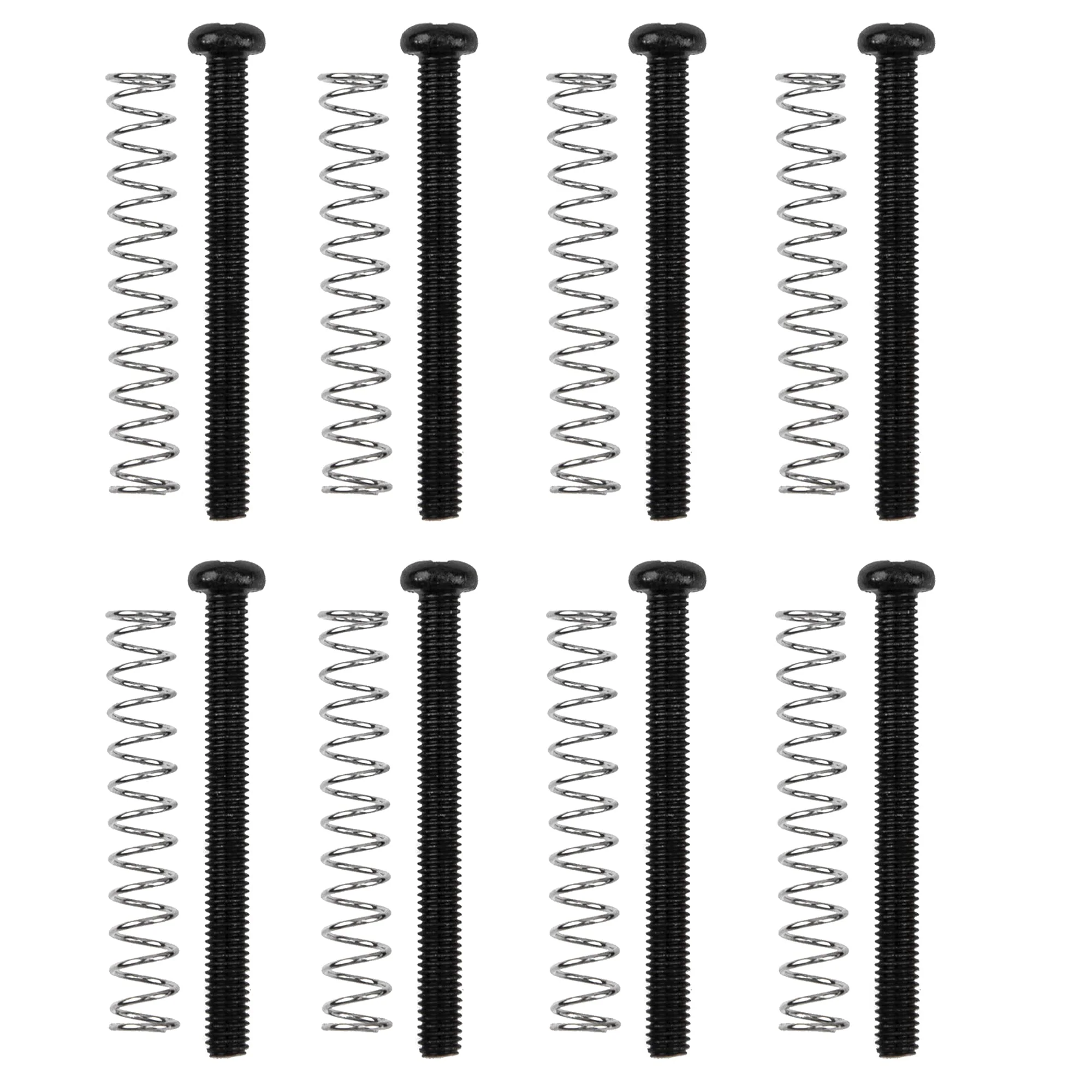 1Set Yootones Metal Flat Humbucker Cover Electric Guitar Pickup&Double Coil Pickup Frame Ring Mounting Screws Springs Suit&Electric Guitar Knobs Compatible with Electric Guitar Accessory (Black) - Image 2