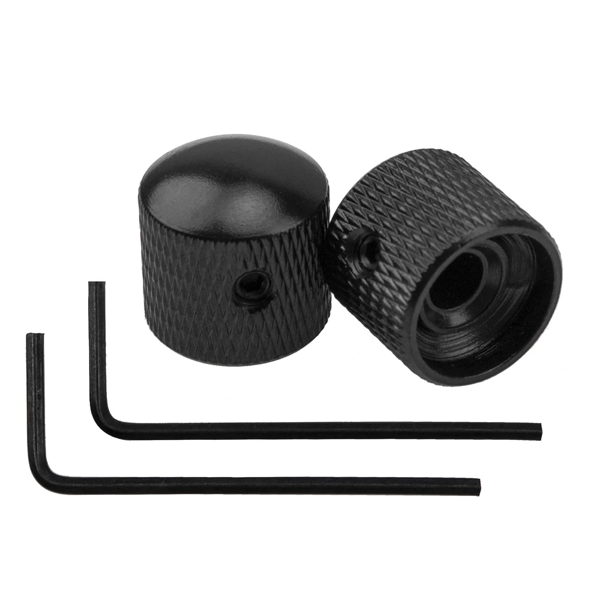 1Set Yootones Metal Flat Humbucker Cover Electric Guitar Pickup&Double Coil Pickup Frame Ring Mounting Screws Springs Suit&Electric Guitar Knobs Compatible with Electric Guitar Accessory (Black) - Image 4