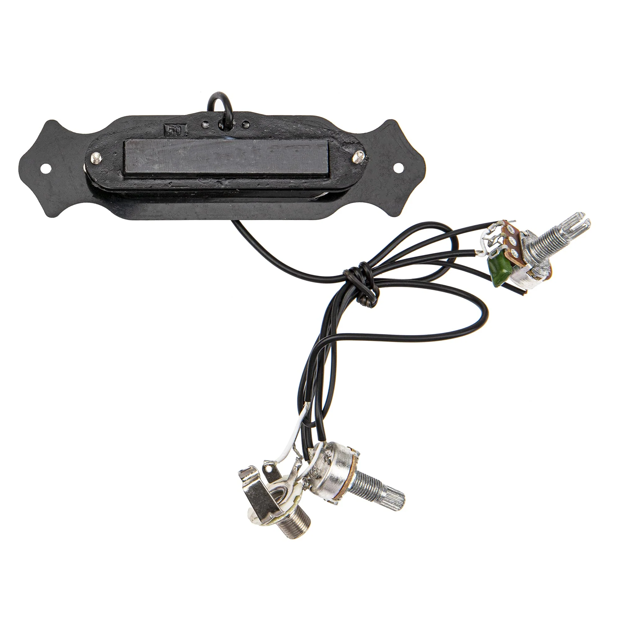 1Set Yootones Pre-wired 6-String Single Coil Guitar Pickup Harness with Volume & Tone knobs Pots Compatible with Cigar Box Guitar (Black) - Image 2