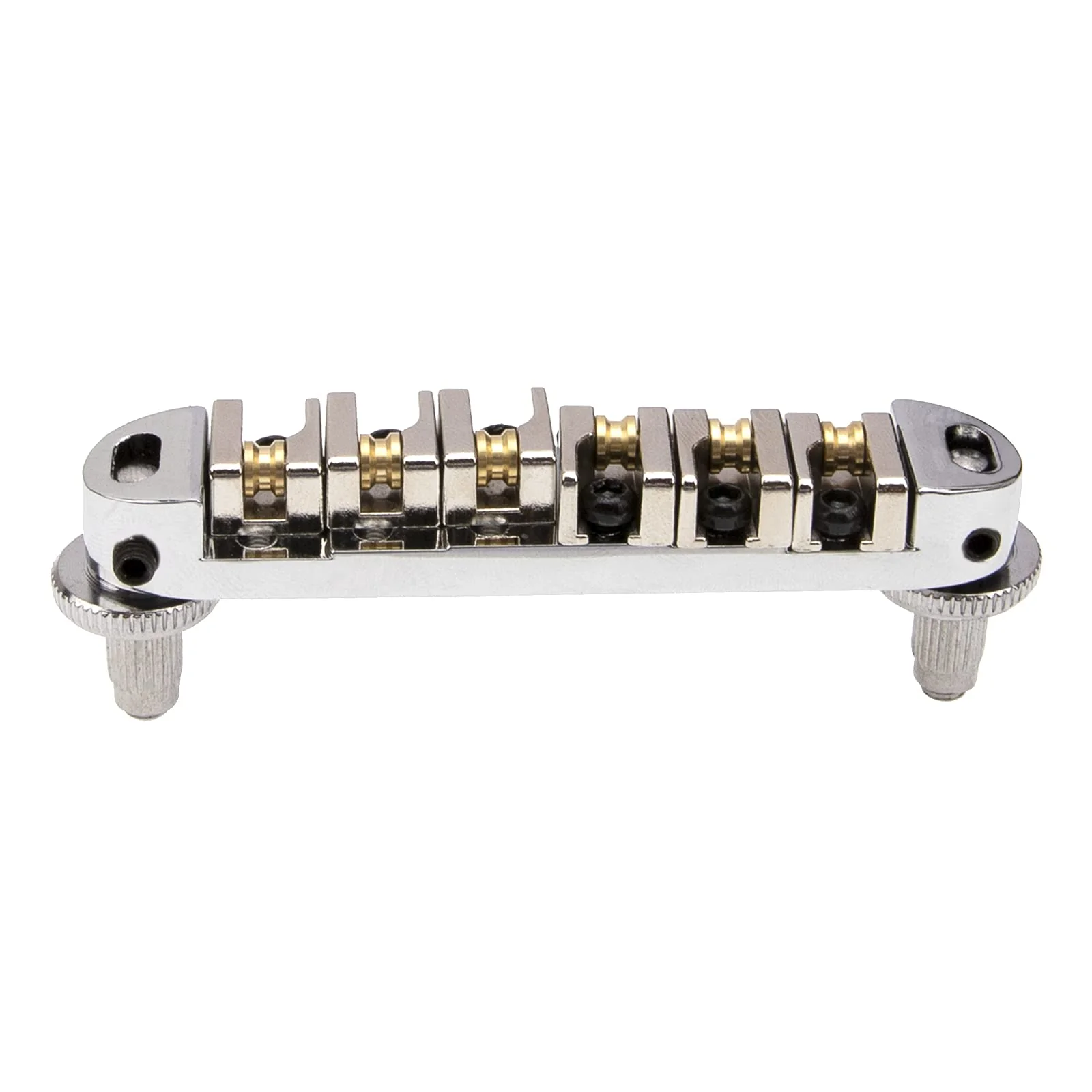 1Sets Yootones Guitar Bridges, Electric Guitar Bridge Roller Les Paul Compatible with SG Electric Guitar Saddle Replacement Parts & Accessories (Silver) Silver - Image 3