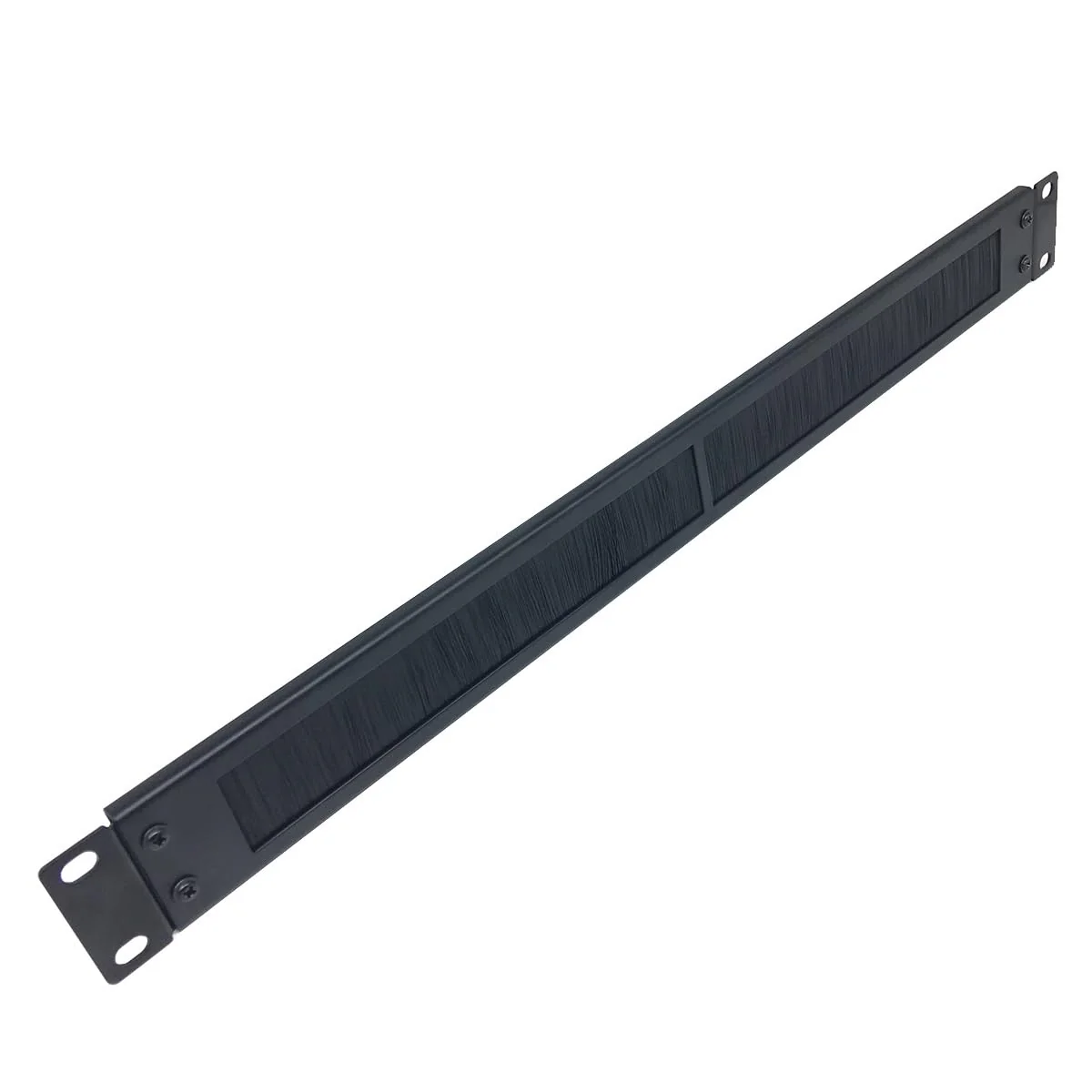 1U Brush Cable Manager Horizontal Rack Mount Cable Management Panel with Tidy Brush Slot for Cable Entry for 19-inch Server Rack or Network Cabinet - Image 2