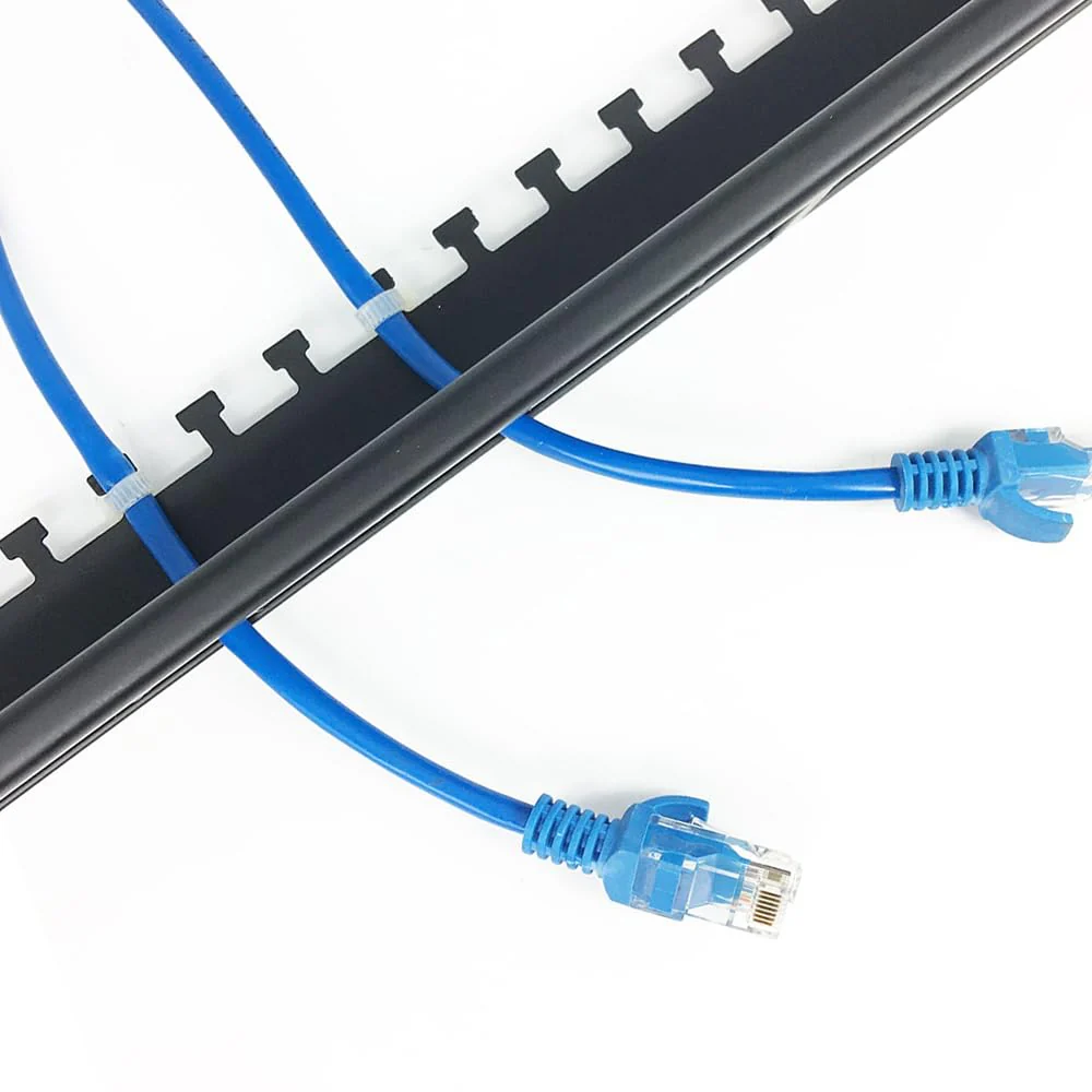 1U Brush Cable Manager Horizontal Rack Mount Cable Management Panel with Tidy Brush Slot for Cable Entry for 19-inch Server Rack or Network Cabinet - Image 4