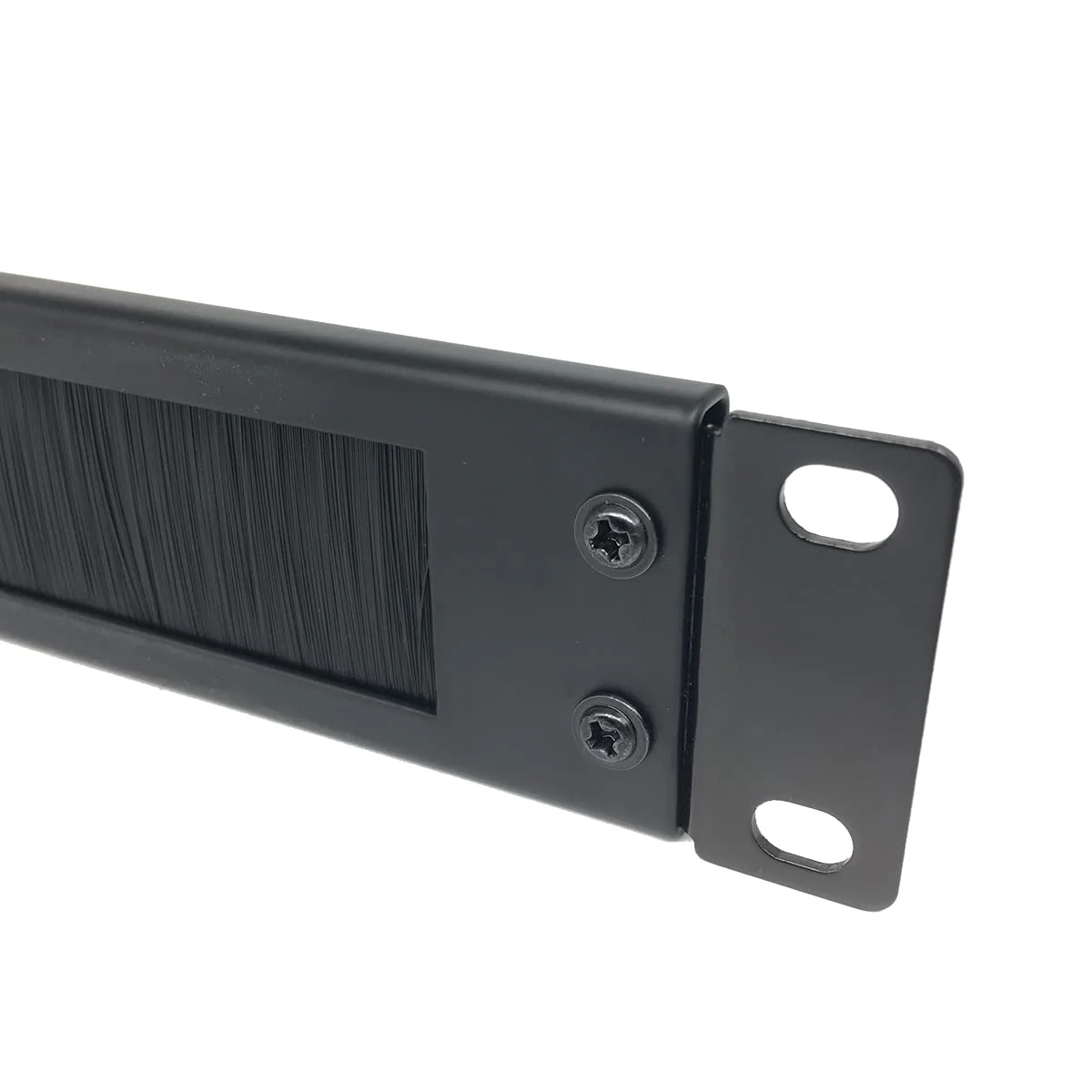 1U Brush Cable Manager Horizontal Rack Mount Cable Management Panel with Tidy Brush Slot for Cable Entry for 19-inch Server Rack or Network Cabinet - Image 5