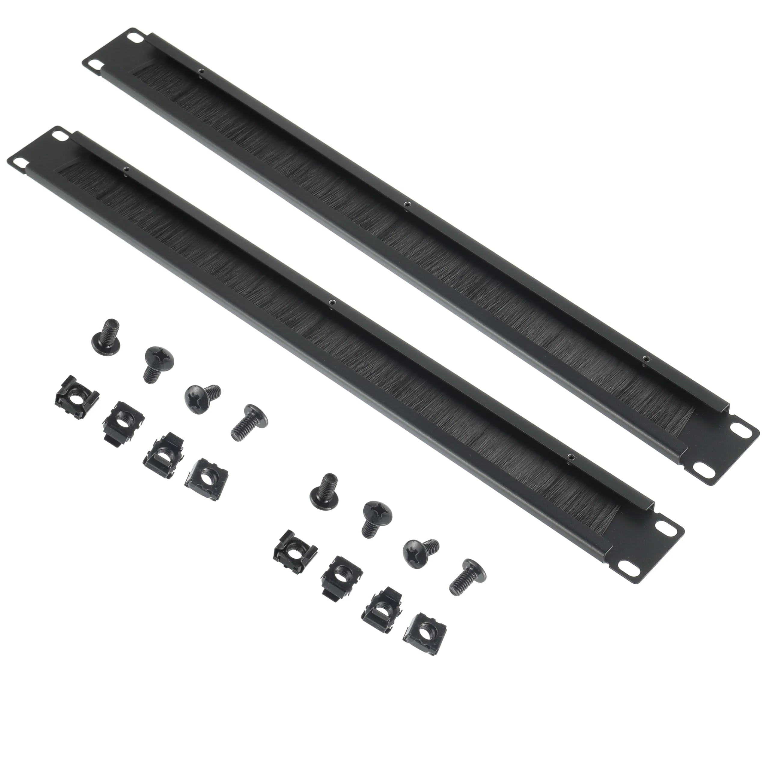 1U Brush Panel (2 Pack) 19 inch Rackmount Strip Cable Management Spacer for Network Server Rack Cabinet Enclosure - High Density Filler (Increased Airflow - Decreased Dust Acumulation) - Image 2