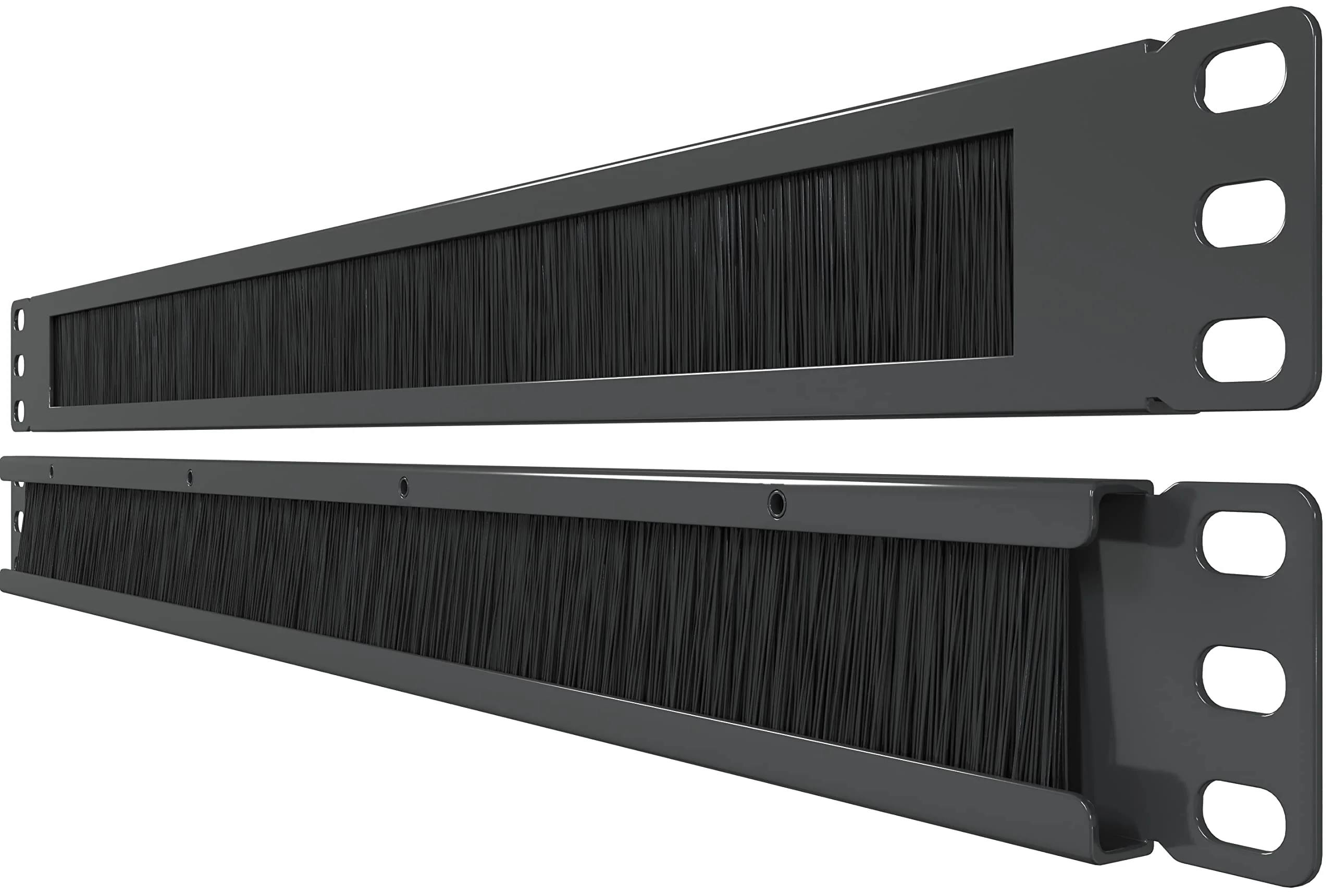 1U Brush Panel (2 Pack) 19 inch Rackmount Strip Cable Management Spacer for Network Server Rack Cabinet Enclosure - High Density Filler (Increased Airflow - Decreased Dust Acumulation) Tupavco TP1710 2 Pack