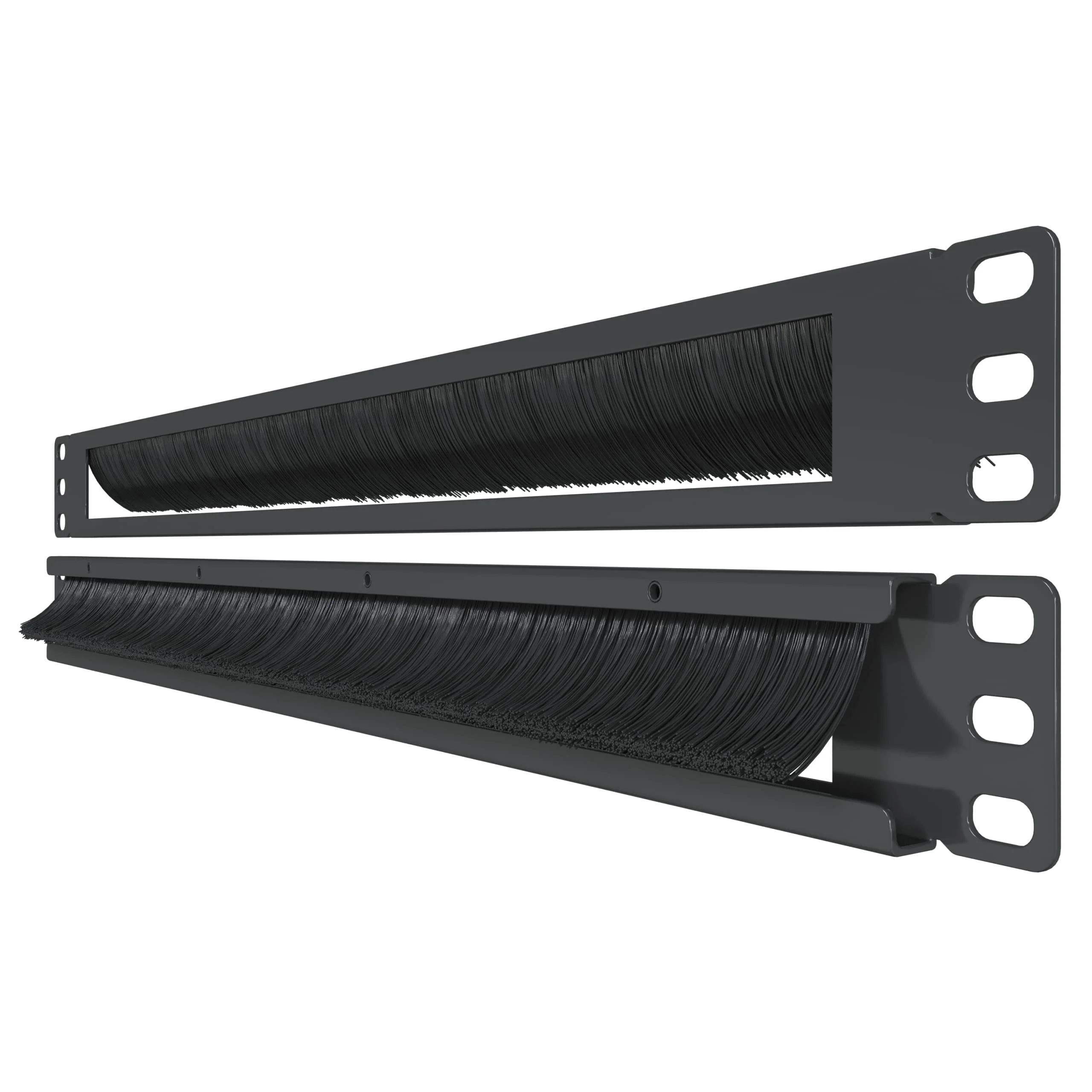 1U Brush Panel (2 Pack) 19 inch Rackmount Strip Cable Management Spacer for Network Server Rack Cabinet Enclosure - High Density Filler (Increased Airflow - Decreased Dust Acumulation) Tupavco TP1710 2 Pack - Image 9