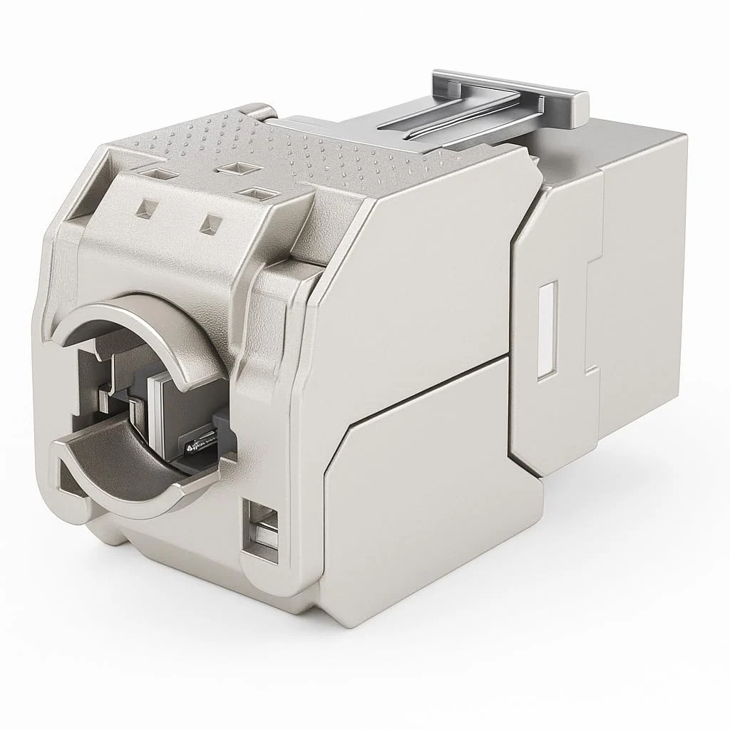1x CAT 7 Keystone Network Module RJ45 - High Speed Keystone Female Tool-Free Assembly, 10Gbps, STP Shielded, Gold Plated Contacts, Compatible with AWG 22-26 & Patch Panel/Network Sockets 1 Stück - Image 6