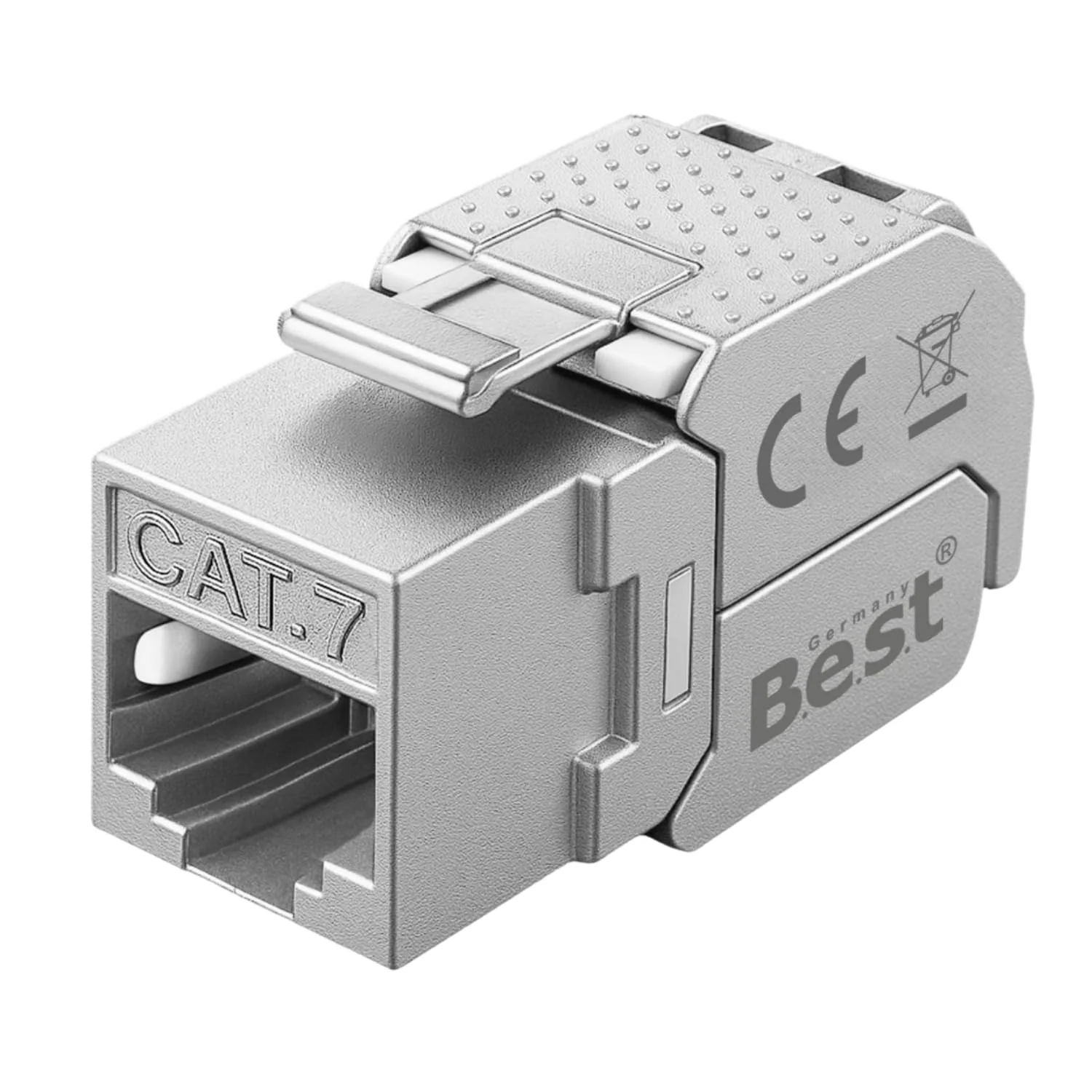 1x CAT 7 Keystone Network Module RJ45 - High Speed Keystone Female Tool-Free Assembly, 10Gbps, STP Shielded, Gold Plated Contacts, Compatible with AWG 22-26 & Patch Panel/Network Sockets 1 Stück - Image 7