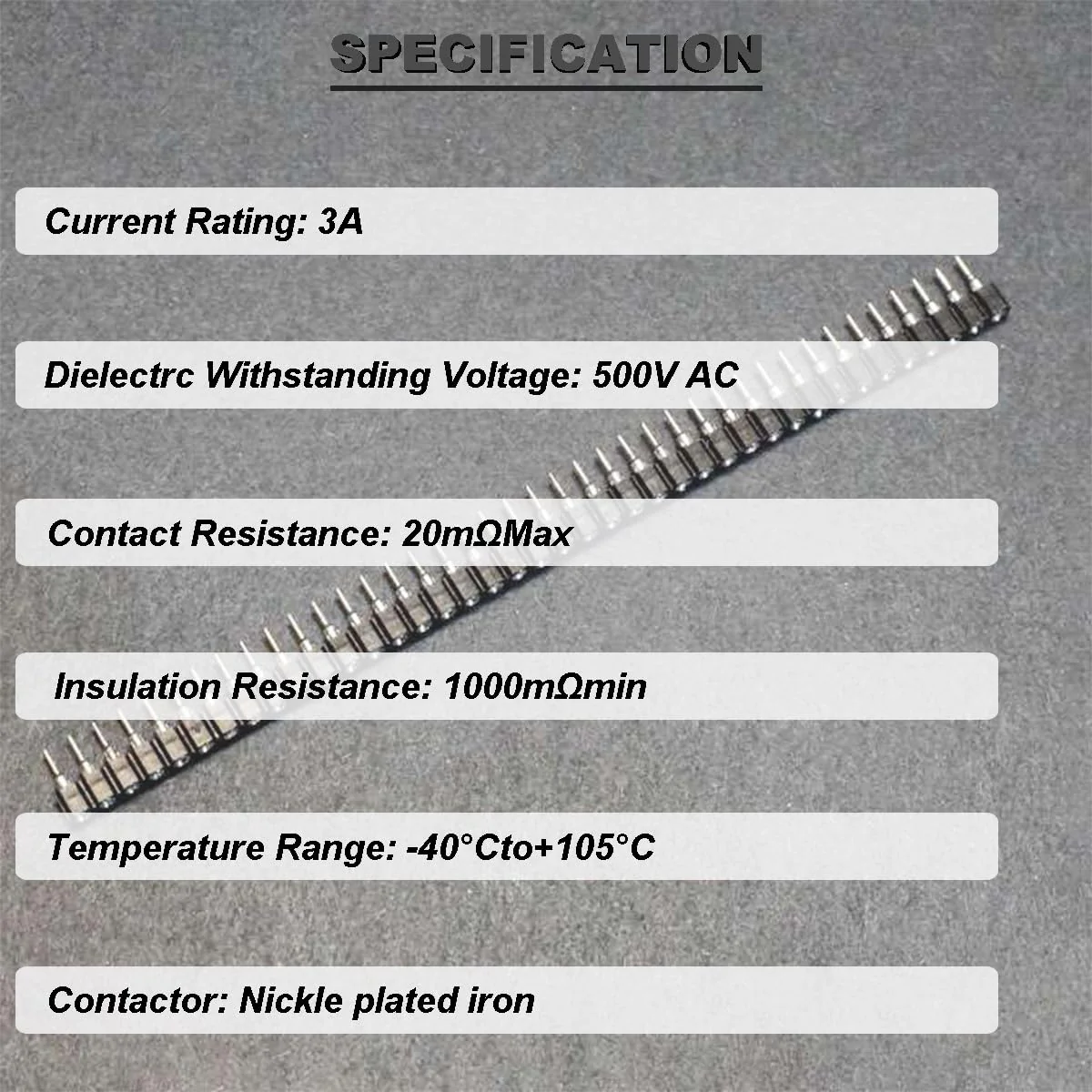 2.54mm pin Header Socket Round 0.1 inch 40Pin Female Socket Single Row Straight Female tinned Pin Header Strip Connector for DIY Circuit Making Welding,20 pcs - Image 5