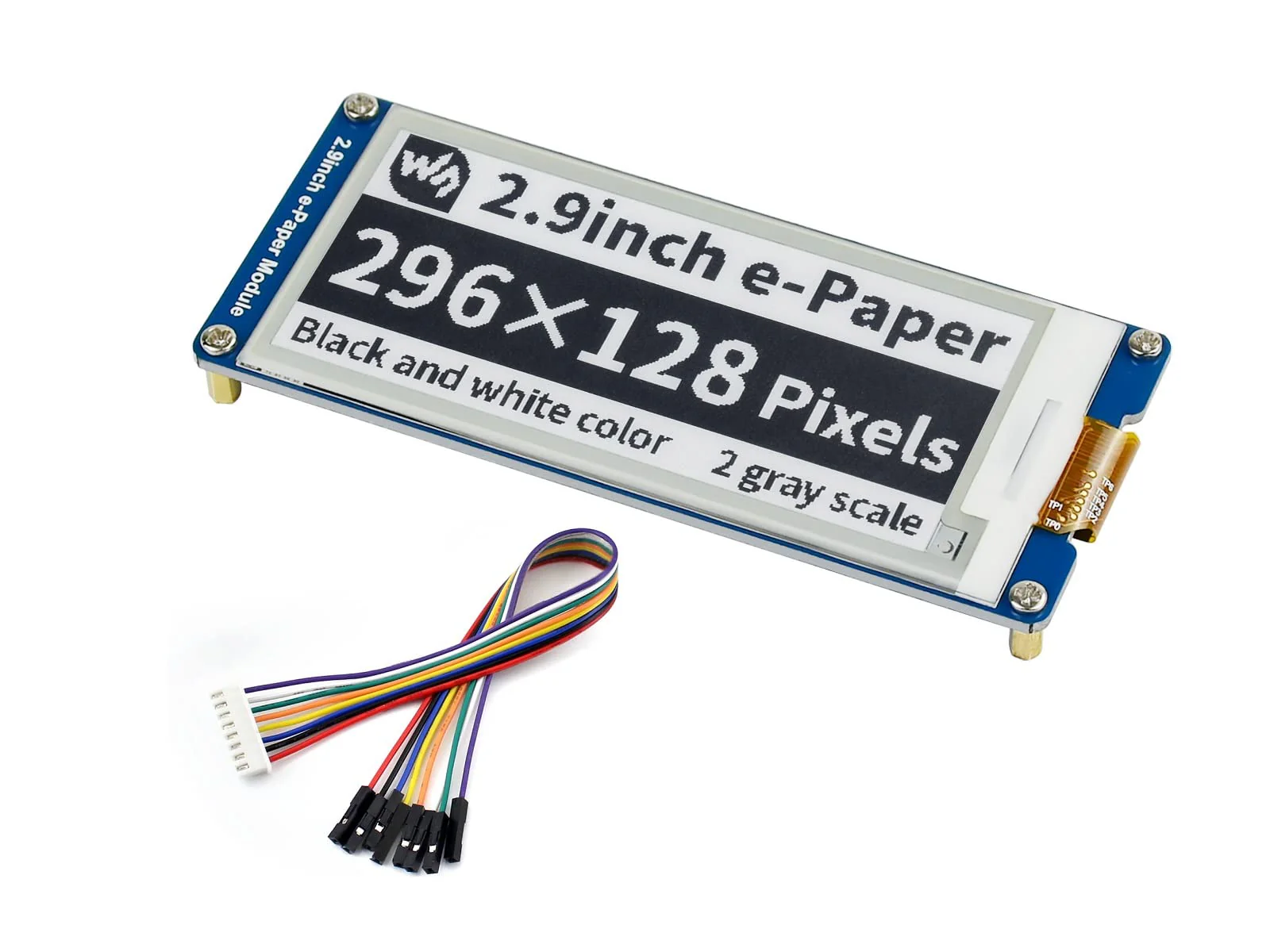 2.9 inch E-Paper Module 296 x 128 Resolution 3.3 V/5 V Two-Colour E-Ink Display Module epaper Screen SPI Interface for Raspberry Pi/Arduino/Nucleo Support Partial Refresh 2.9inch E-paper Display Module