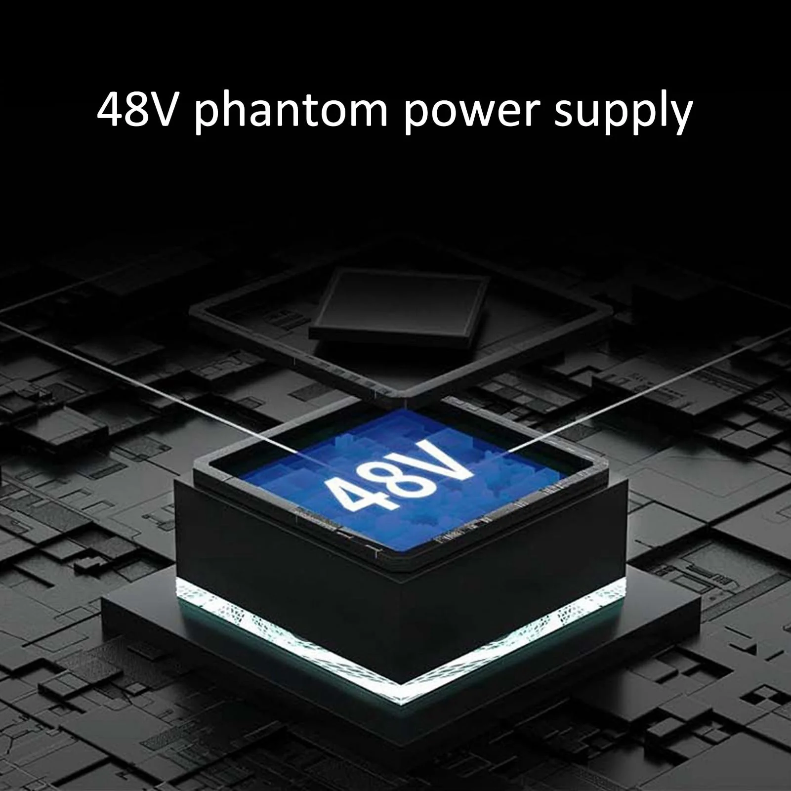 2 Channels Audio Mixer, Sound Card USB 48V Power Compact Sound Mixing Console, USB Soundcard for PC Recording for Music Recording Home Karaoke Internet Karaoke - Image 8