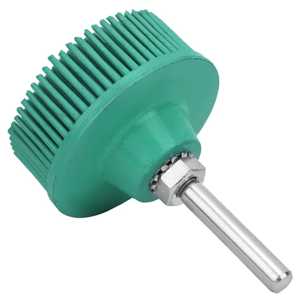 2 Inch Bristles, Grinding Brush, Polishing, 2 Inch Drill, Disc, Emery, Rubber Brush, Deburring, Polishing, Grinding Wheel for Removing Burr Grate, Green (Green) - Image 8