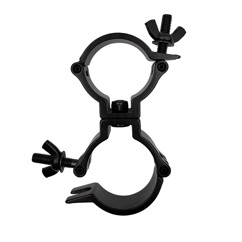 2 Inch Dual Truss Swivel Coupler Fit For 1.89-2inch OD Pipe Heavy Duty Aluminum Alloy 220 LBs Stage Lighting Clamp 2Pack Black - Image 4