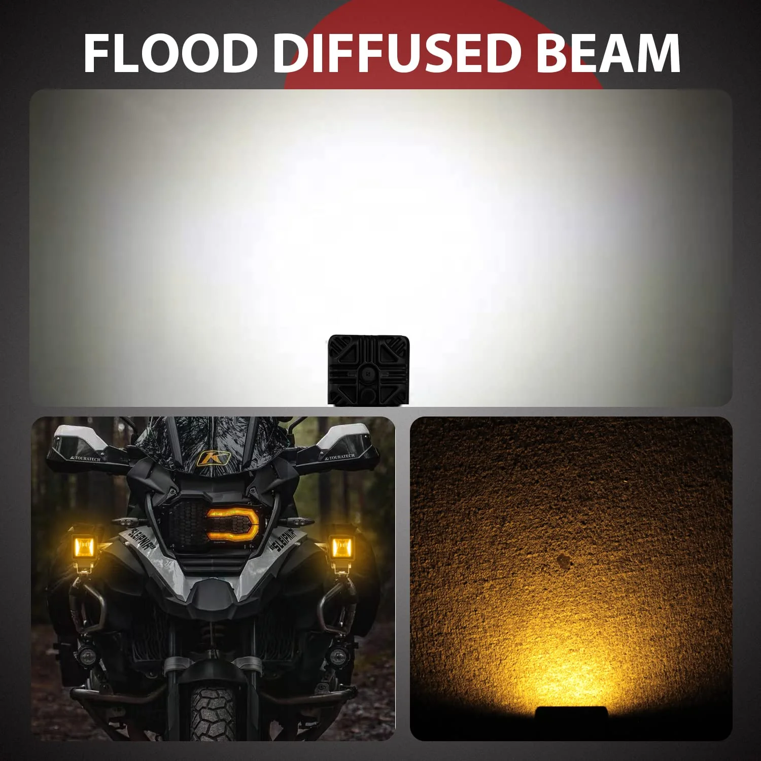 2 Inch LED Pods with DRL, LTEODCHEW 2PCS Screwless 5,000LM Flood Beam Motorcycle Auxiliary Scene Reverse Ditch Camp Work Back up Lights for Motorcycle Trucks Tacoma —— Flood 2 Inch Flood - Image 4