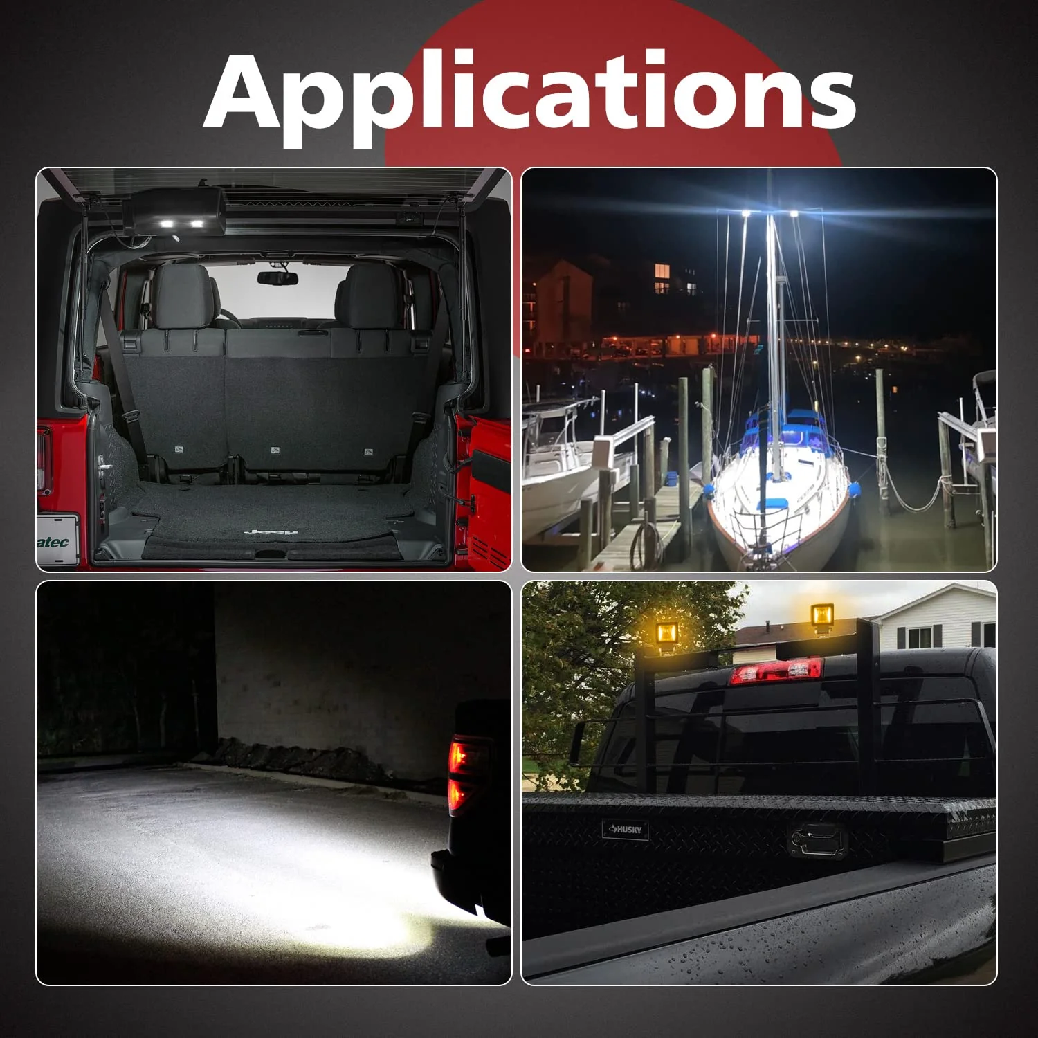 2 Inch LED Pods with DRL, LTEODCHEW 2PCS Screwless 5,000LM Flood Beam Motorcycle Auxiliary Scene Reverse Ditch Camp Work Back up Lights for Motorcycle Trucks Tacoma —— Flood 2 Inch Flood - Image 7