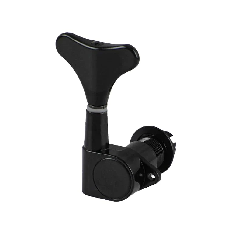 2 Left 2 Right Inline Sealed Bass Tuners Tuning Pegs Keys Machine Heads Set for Precison Bass or Jazz Bass (Black) (Left+Right)×2 Black - Image 3