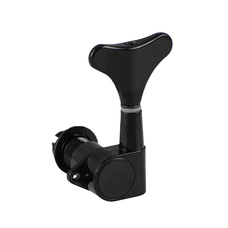 2 Left 2 Right Inline Sealed Bass Tuners Tuning Pegs Keys Machine Heads Set for Precison Bass or Jazz Bass (Black) (Left+Right)×2 Black - Image 4