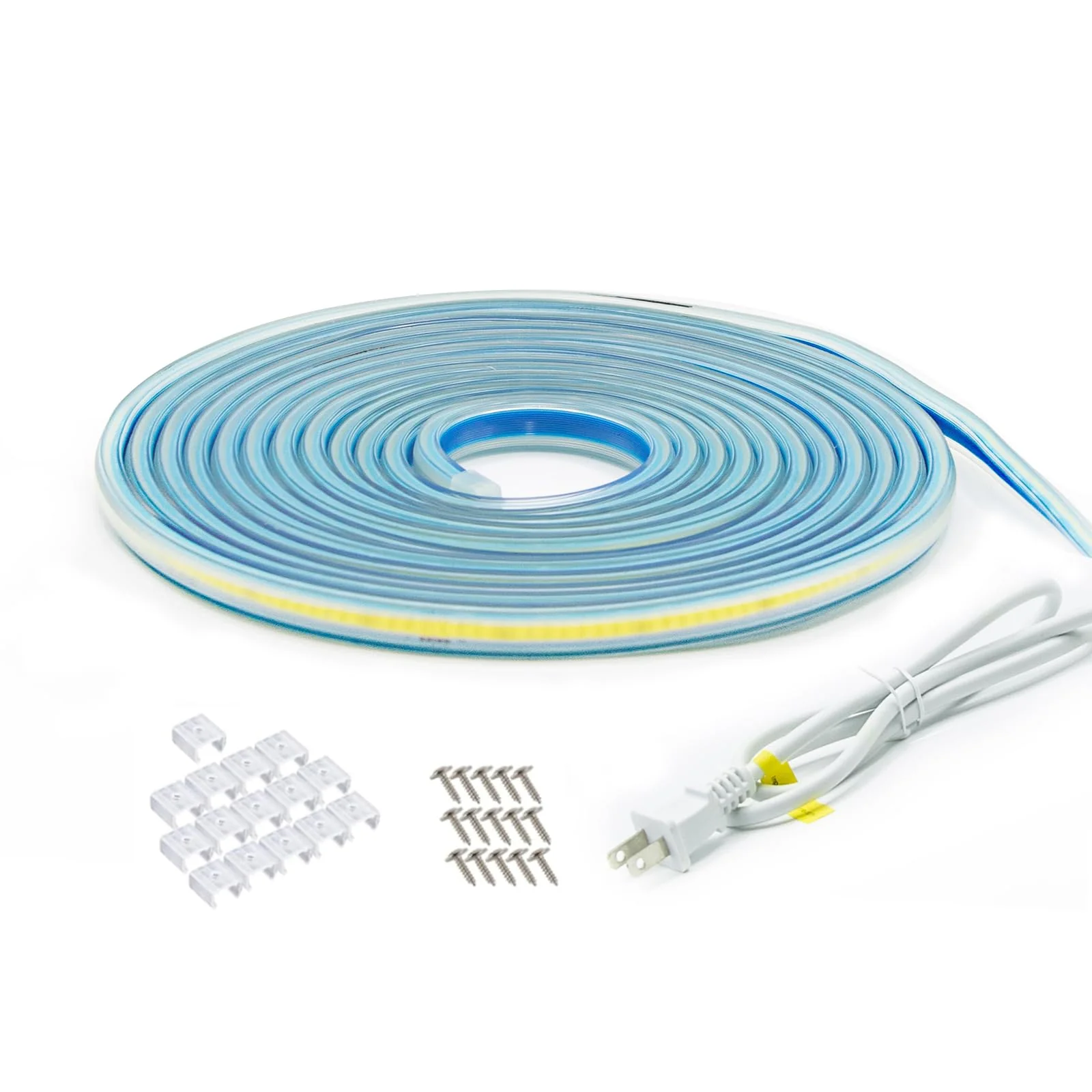 2 Meter Bright LED Strip Lights AC 110V with US Plug 6.56 Foot IP67 Waterproof COB LED Rope Lights for Kitchen Under Cabinet Lighting 6000K Cold White (Cold White, 6.56ft) Cold White 6000K - Image 2