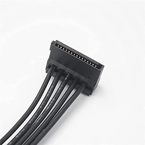 2 Pack 15 Pin SATA to 5 SATA Power Splitter Extension Cable for HDD、SSD - 21 Inches - Image 3