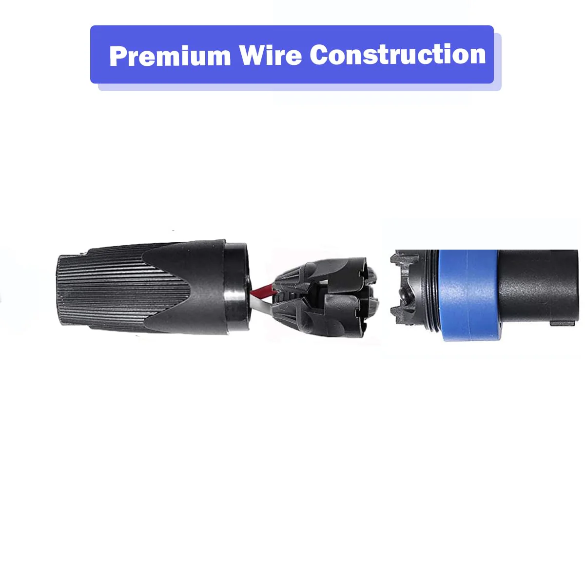 2 Pack 15ft Pro Speakon to Speakon Cable, Pair 12AWG Patch Cords, Professional Speakon Audio Cable Cord with NL4FC Connectors 15FT/2PACK - Image 4