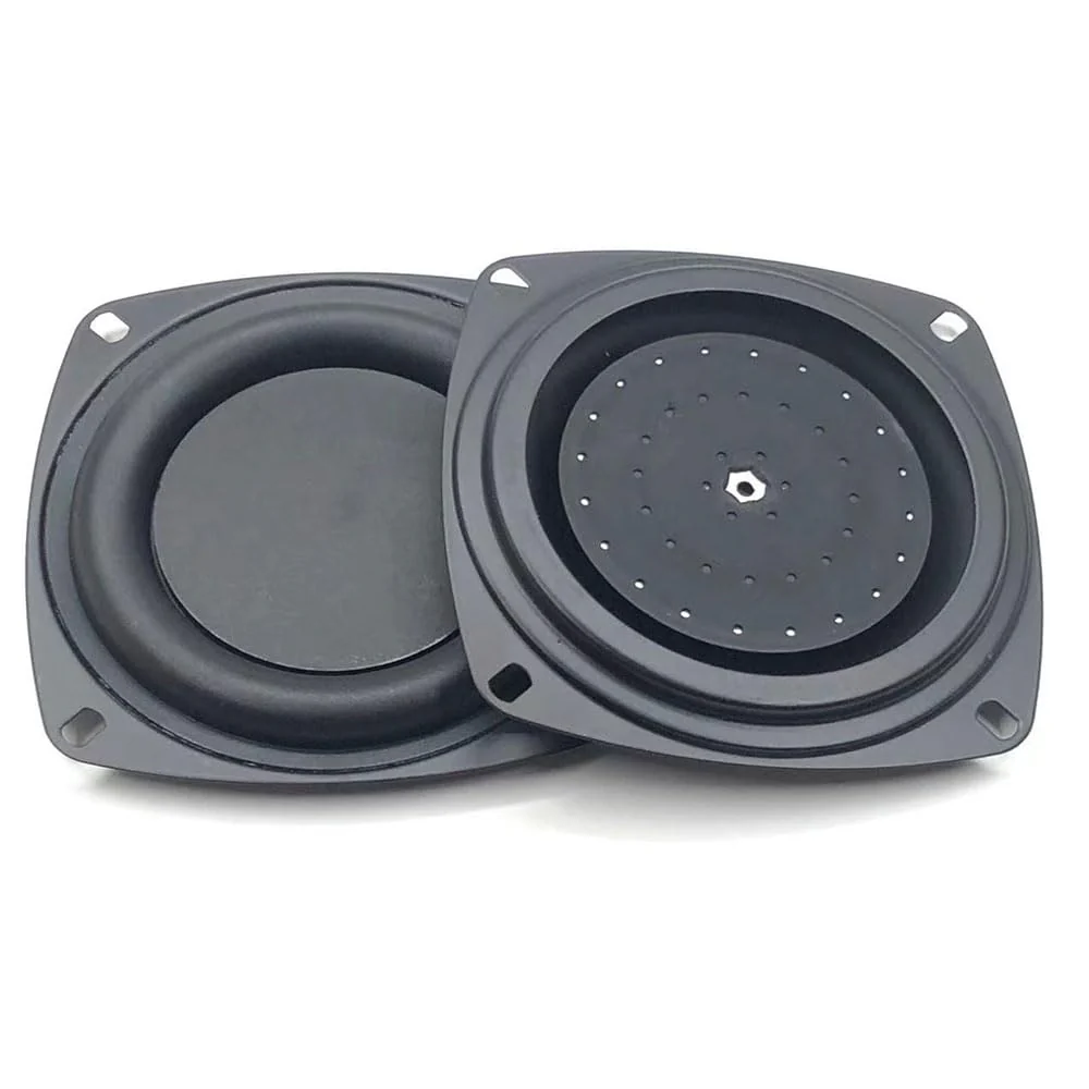2 Pack 4 Inch Woofer Vibrating Membrane Iron Rubber Vibration Diaphragm Plate Replacement Passive Radiator Film for Bass Speaker Subwoofer Loudspeaker Audio DIY Repair - Image 2