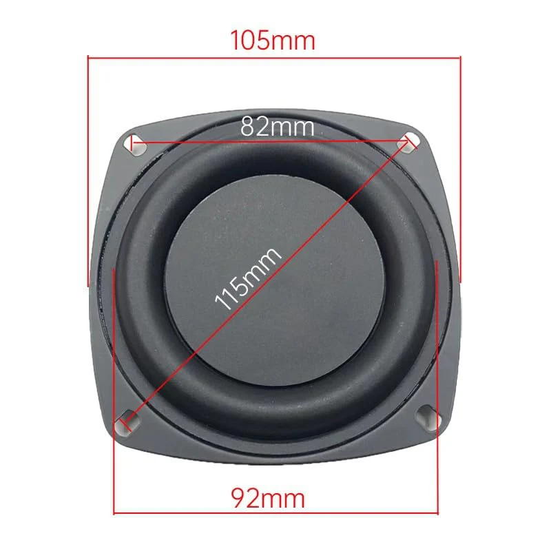 2 Pack 4 Inch Woofer Vibrating Membrane Iron Rubber Vibration Diaphragm Plate Replacement Passive Radiator Film for Bass Speaker Subwoofer Loudspeaker Audio DIY Repair - Image 3