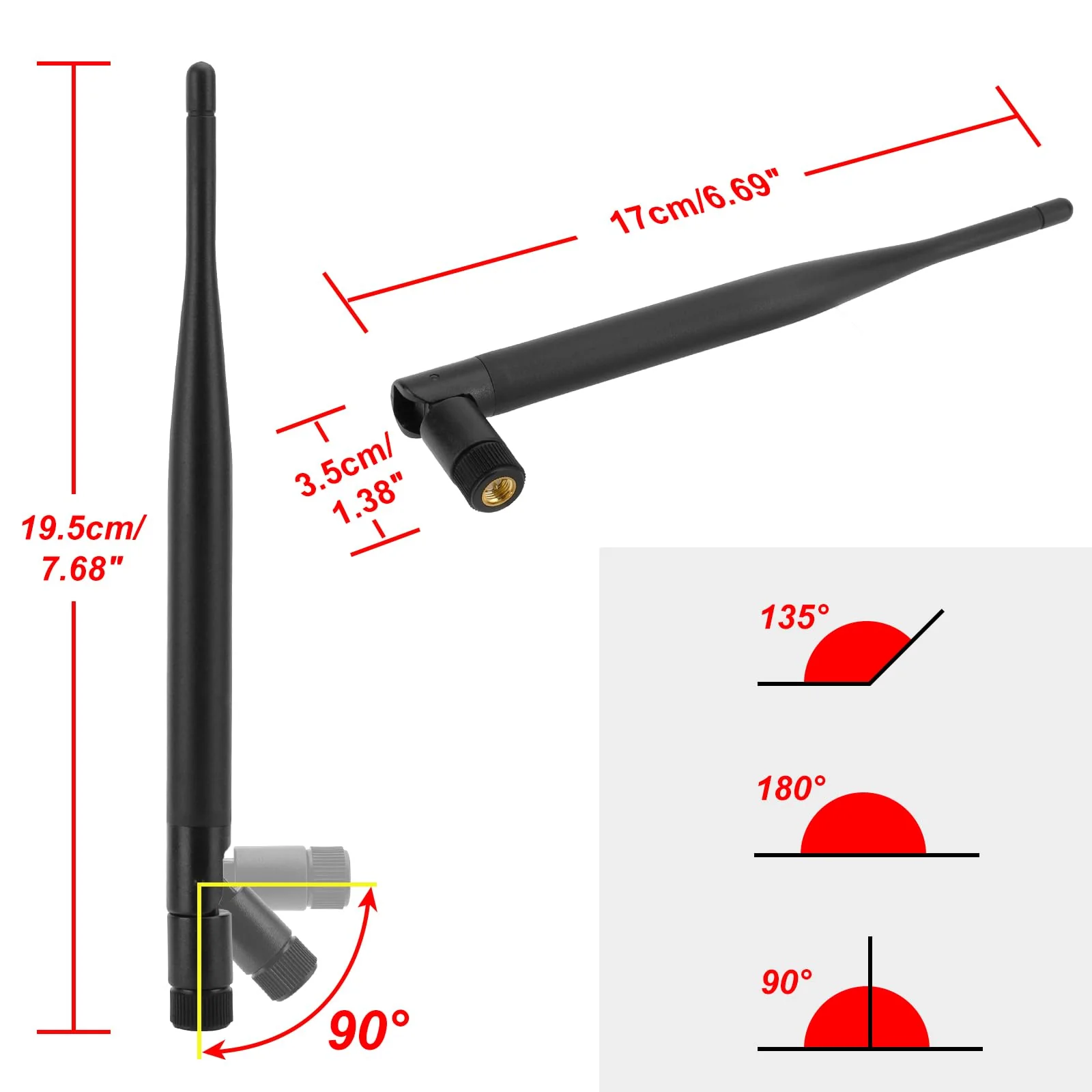 2 PACK 915MHz LORA Antenna 5DB Gain Omni SMA Male Connector + RF Antenna Adapter Cable - Image 5