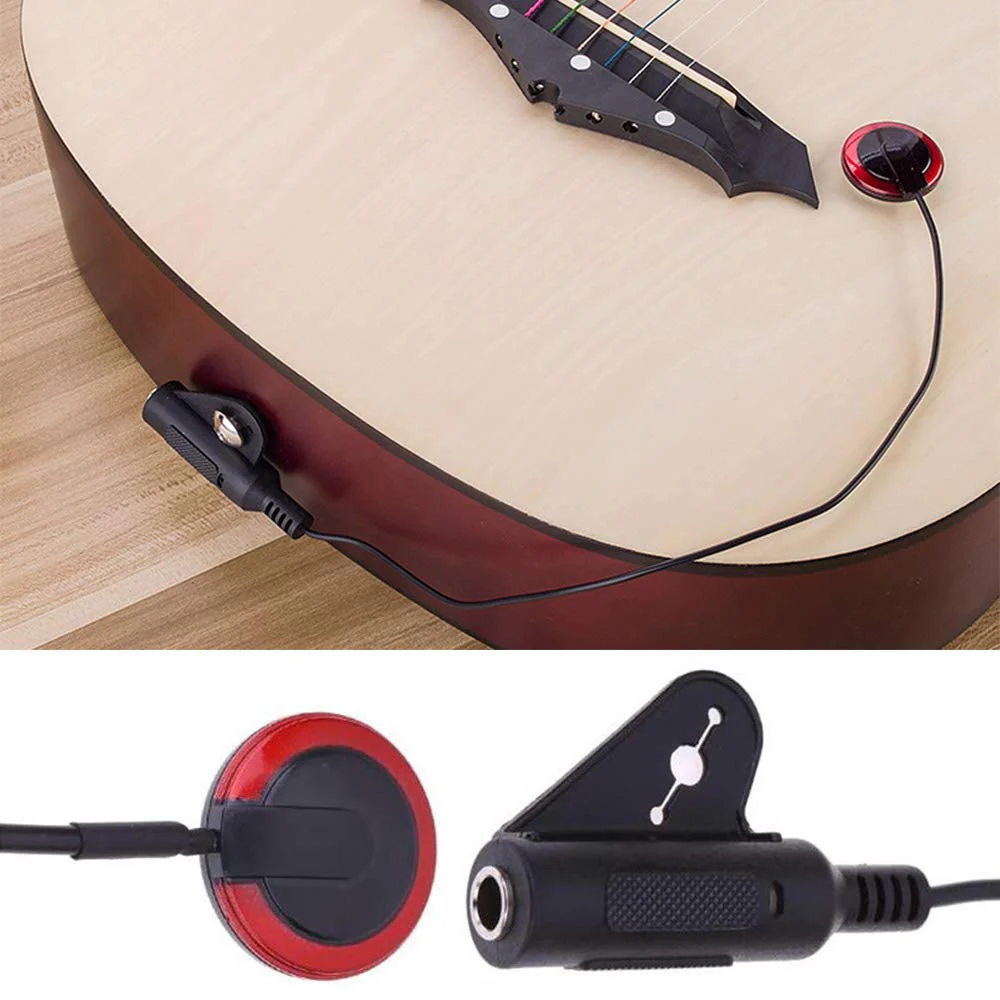 2 Pack - Contact Microphone Piezo Pickup Violin Microphone Pickup for Cello Banjo Ukulele Mandolin Guitar Microphone Pickup with 6PCS Guitar Picks - Image 4