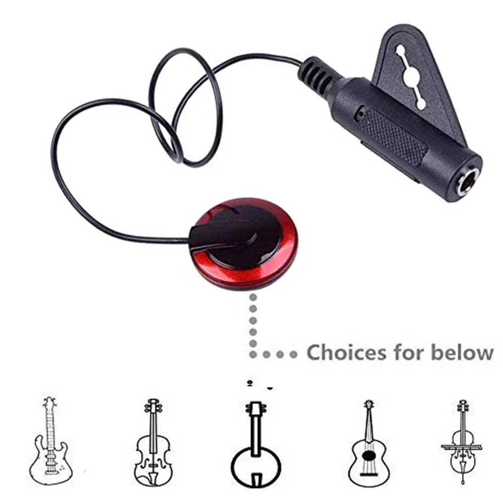 2 Pack - Contact Microphone Piezo Pickup Violin Microphone Pickup for Cello Banjo Ukulele Mandolin Guitar Microphone Pickup with 6PCS Guitar Picks - Image 6