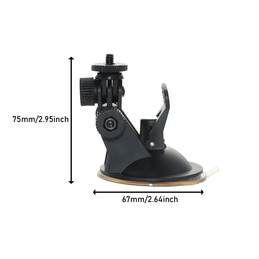 2 Pack Dash Cam Suction Cup Mount with 1/4 Screw Thread Windshield Camera Holder Stand for Car Dashcam GPS Driving DVR Action Camcorder Phone Bracket Video Recorder - Image 2
