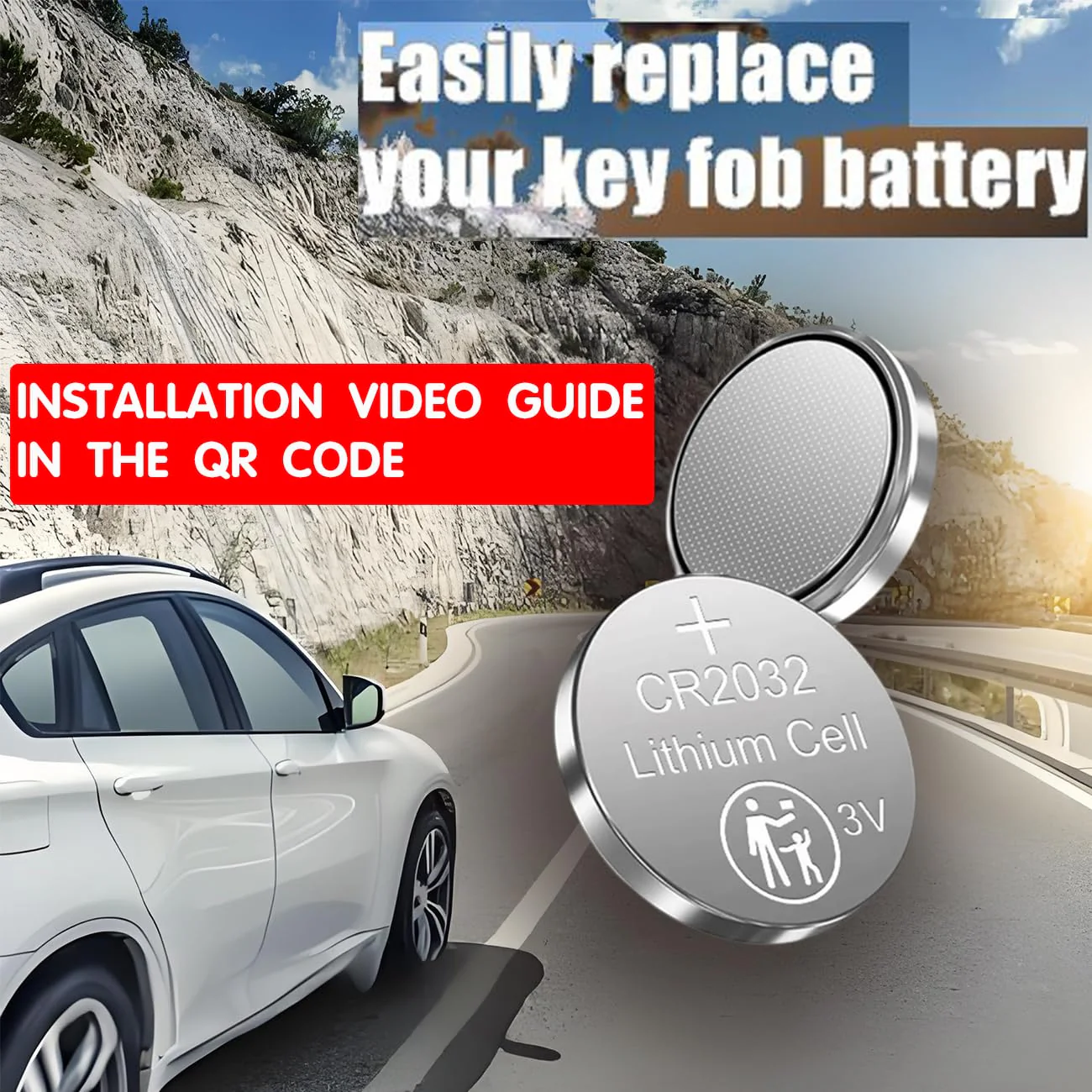 (2 Pack) Key Fob Replacement Batteries for Lexus Fits RX ES NX IS UX GX RC GS LS RX350 ES350 NX300 RX450h NX200t ES300h GX460 NX350 GS350 IS300 UX200 IS350 UX250h RC350 Smart Remote Key Fob Battery - Image 6