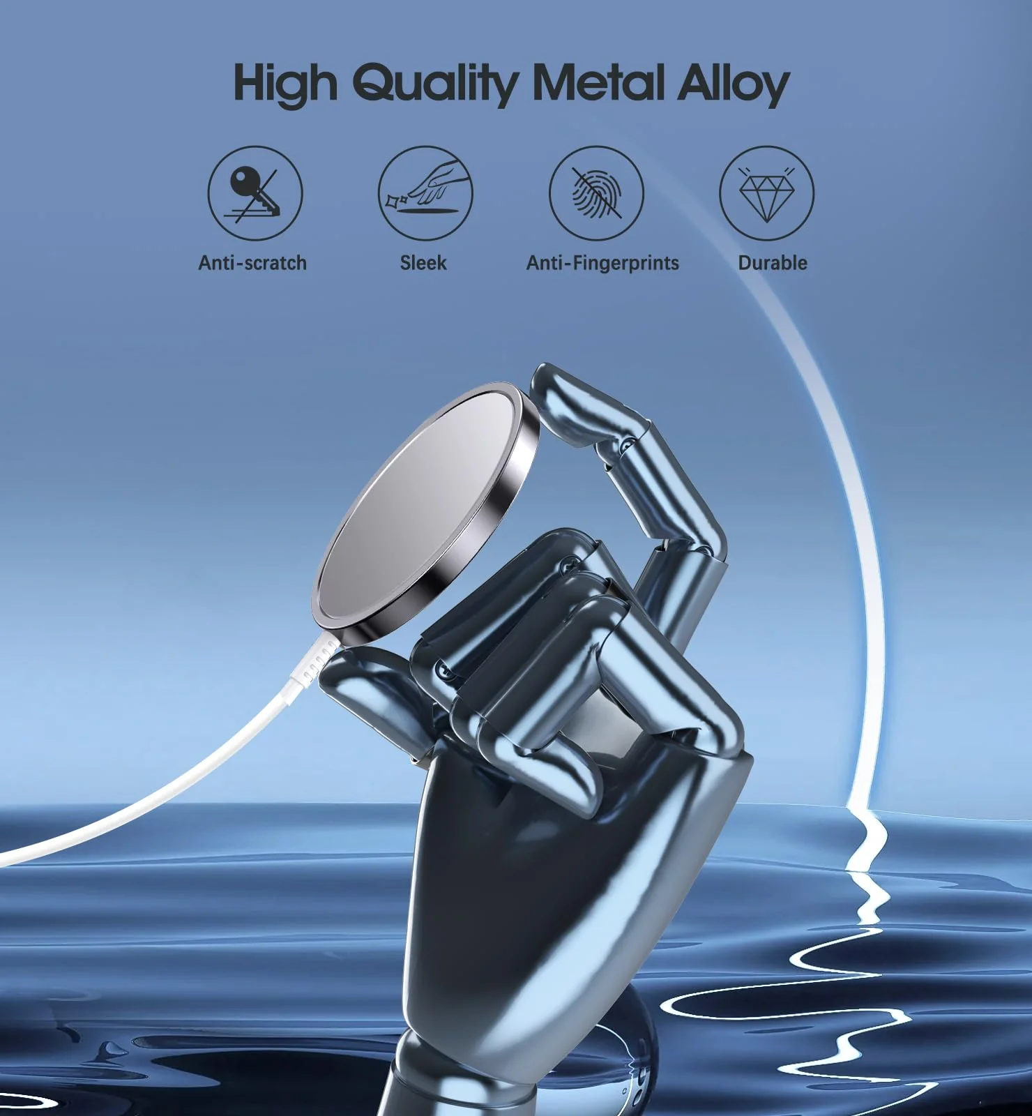 2 Pack Magnetic Wireless Charger for iPhone 16 Pro Max/16 Pro/16 Plus/16/15/15 Pro/15 Plus/15 Pro Max 15W Fast Mag Safe Charger Pad for iPhone 16/15/14/13/12 Series and AirPods 3/2/Pro 2/Pro Silver - Image 6